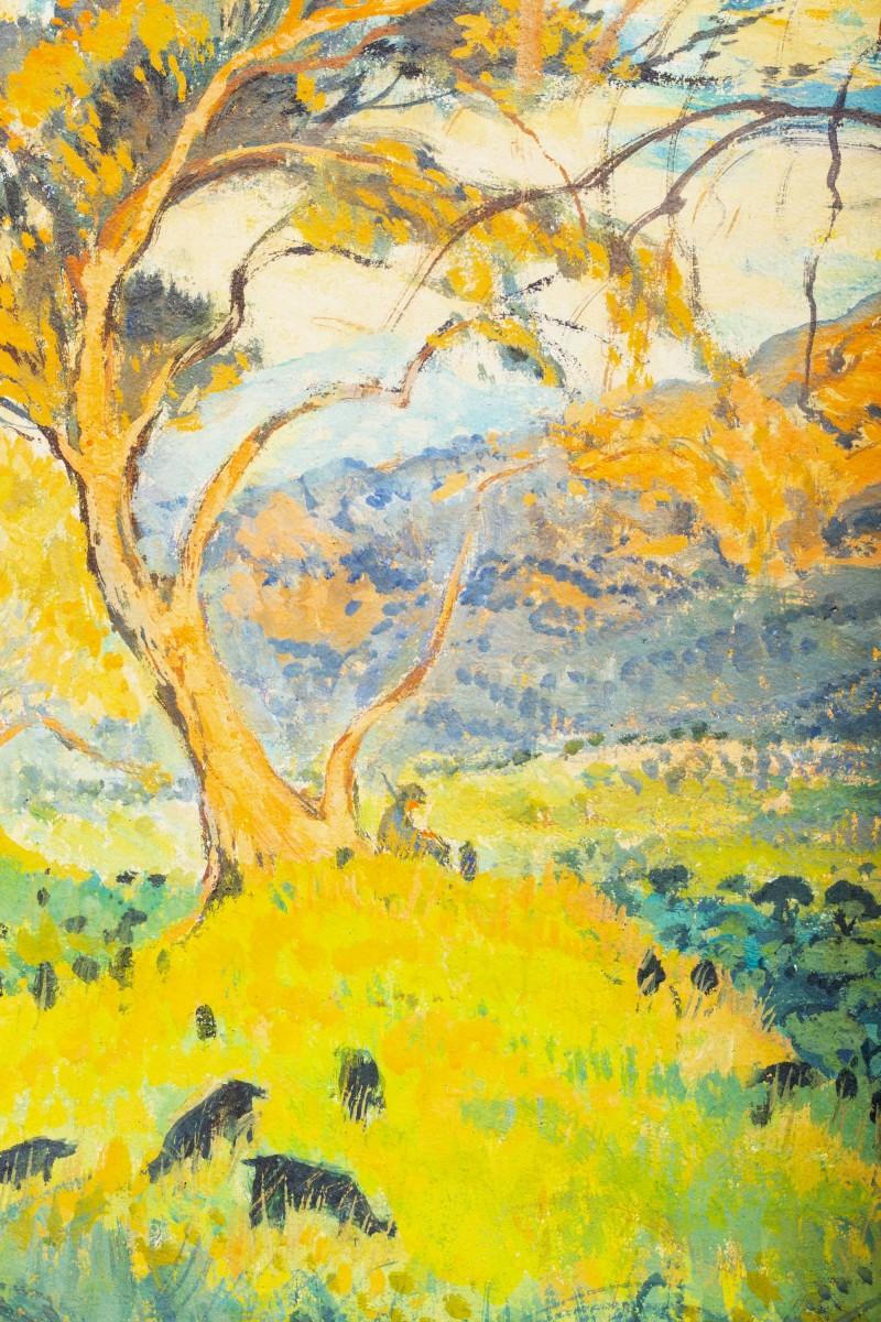 François Théodore Isidore Verheyden (1880-1950) - Mont Saint-Victoire - Painting by François Verheyden 