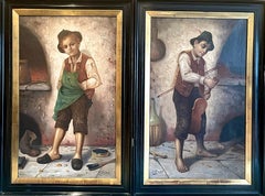 Antique "2 Portrait of Boys"