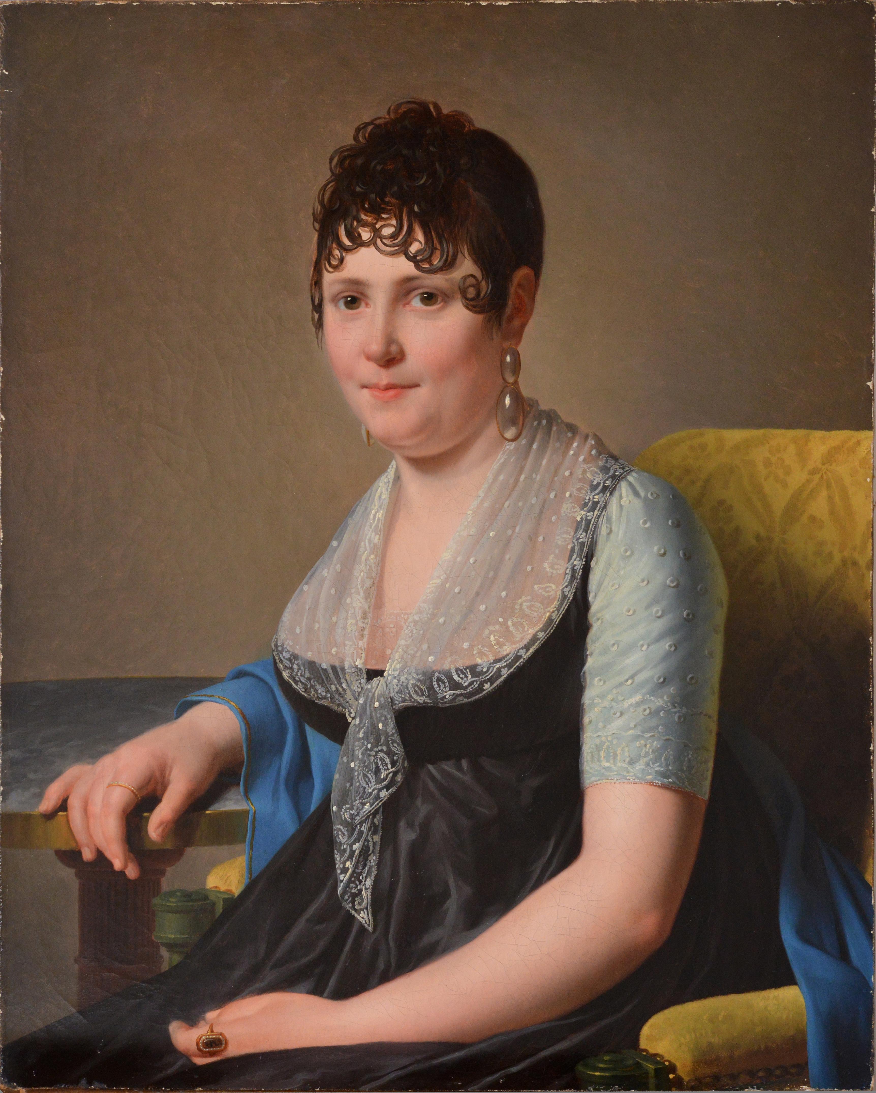 Französisches Porträt einer geheimnisvollen Dame aus dem 19. Jahrhundert, Ölgemälde, bekannter Meister