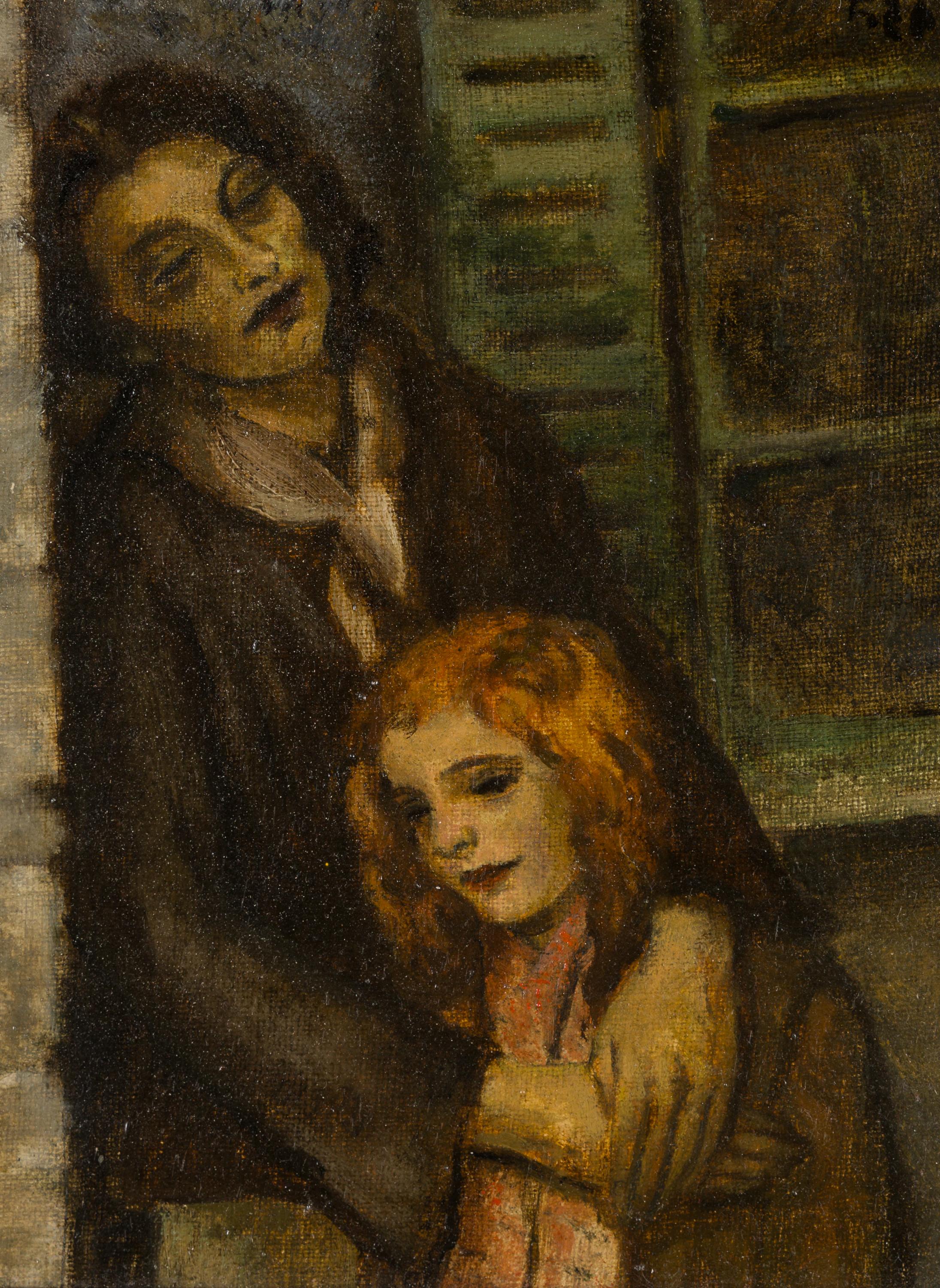 Figurative Painting di François Zdenek Eberl - La moglie della guardia carceraria