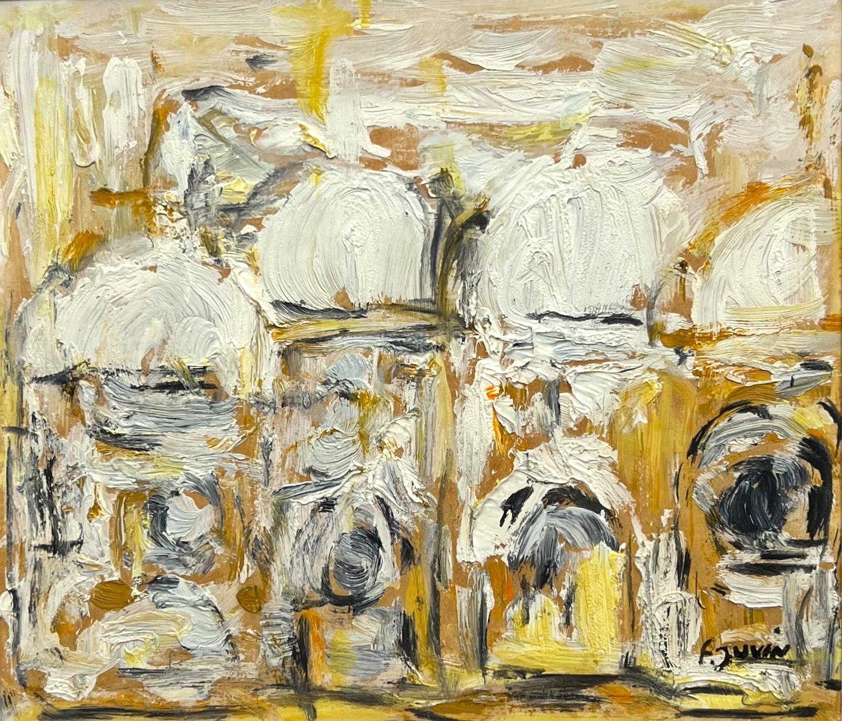 Comeals in Istanbul, oil on paper by Françoise Juvin For Sale 1