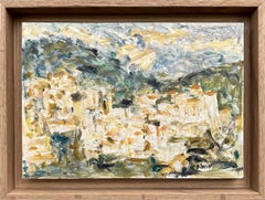 Landscape, Village in French Provence, oil painting by Françoise Juvin