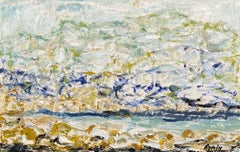 Sea landscape around Cannes, oil painting by Françoise Juvin