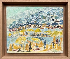 Seaside Landscape in Cannes, France, oil painting by Françoise Juvin