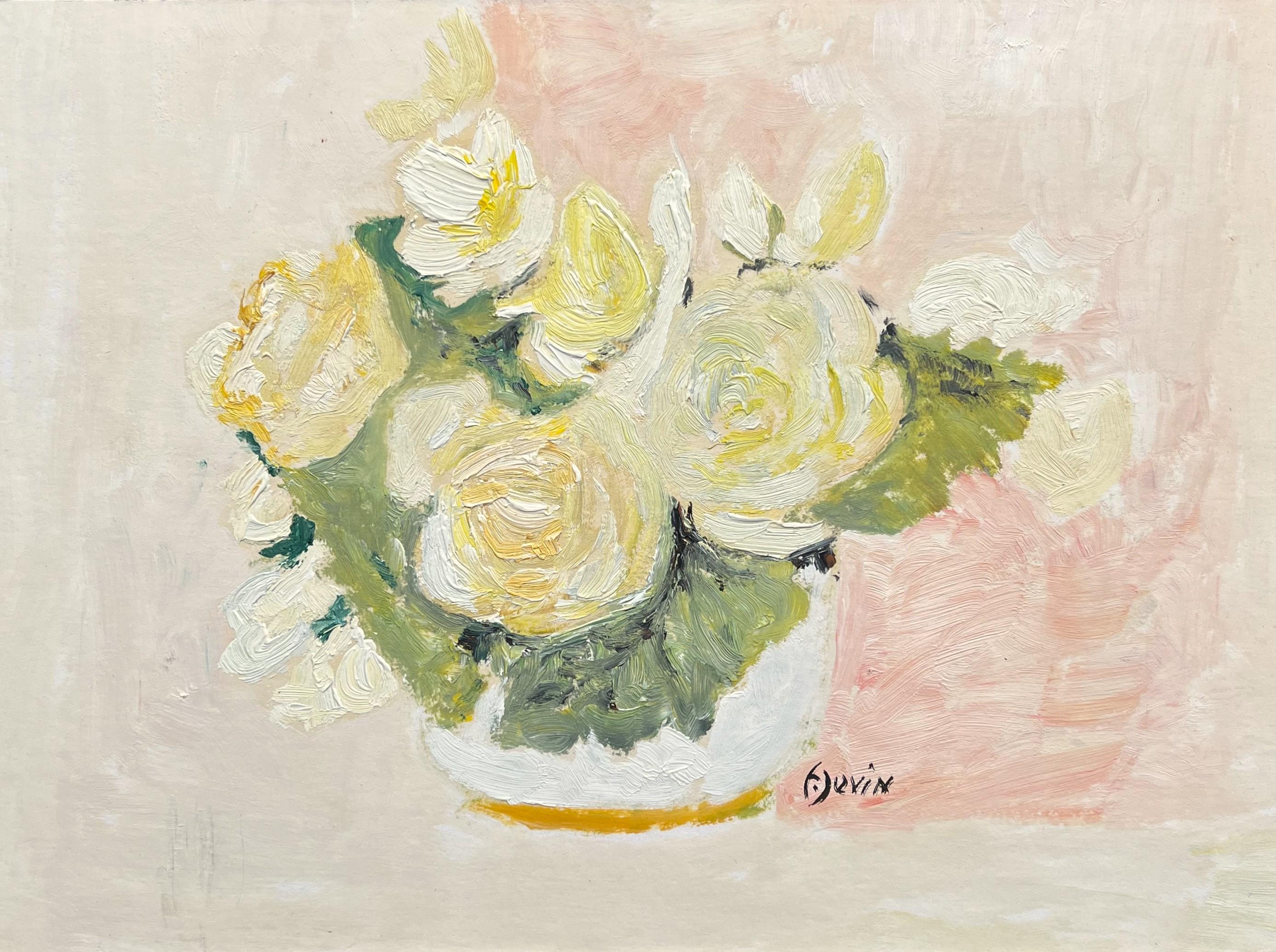 Françoise Juvin - Small bouquet of buttercups
Reference number FJ106
Framed with a black wood floated frame.
24,5 x 31,5 cm frame included (19 x 26 cm without frame)
This work is painted with oil on a paper that is mounted on a board and placed in a