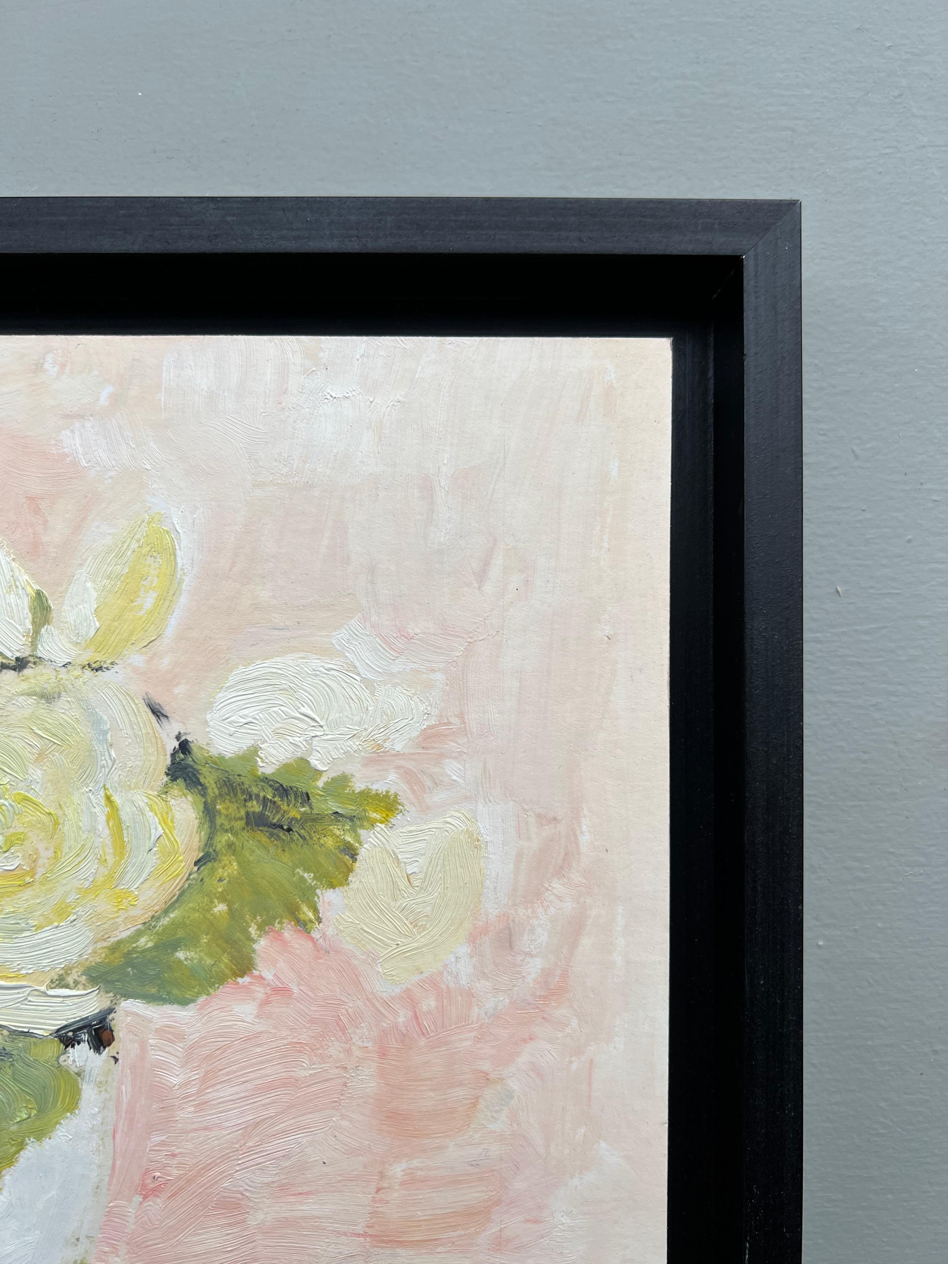 Small bouquet of buttercups, oil painting by Françoise Juvin For Sale 2