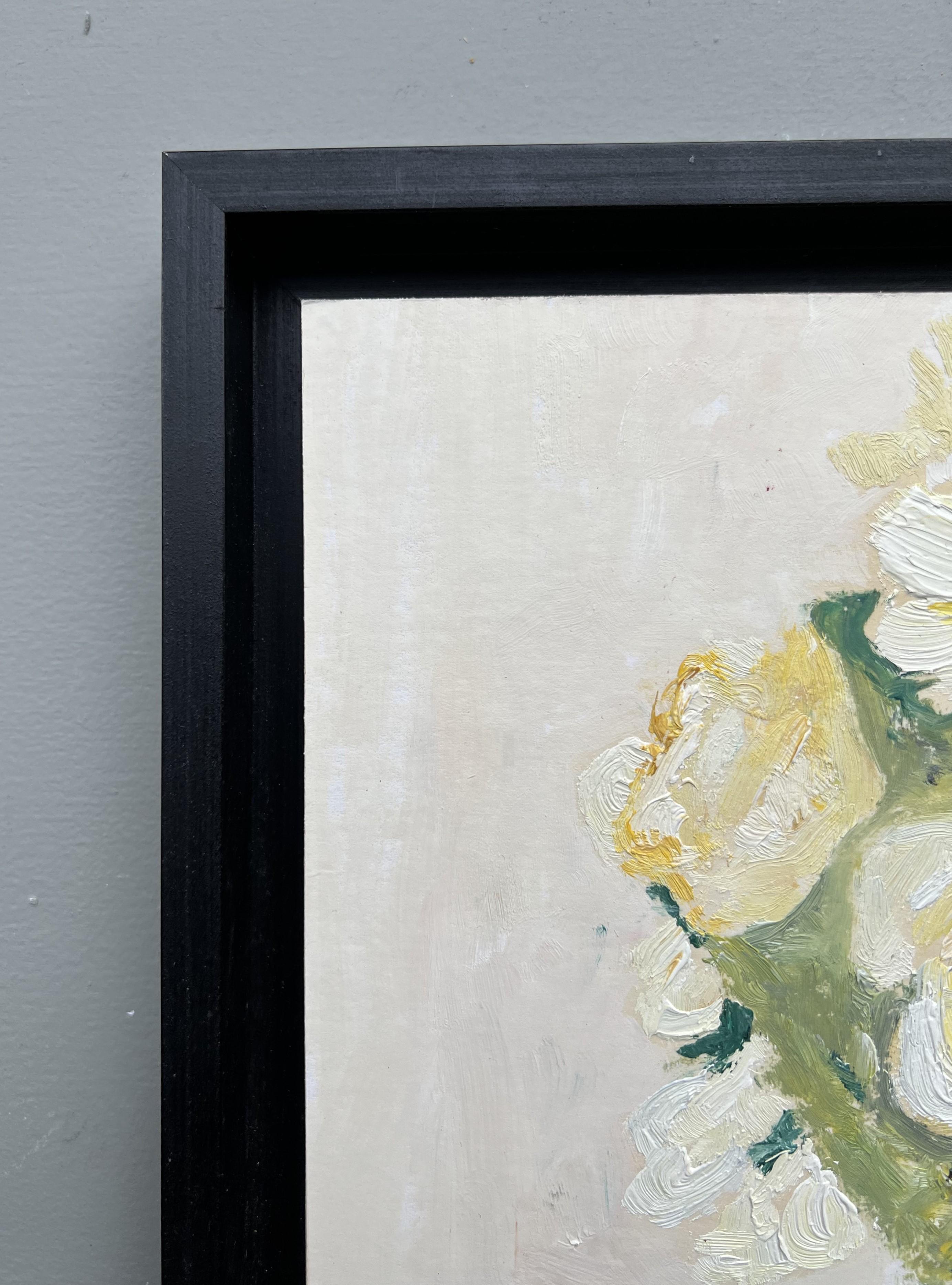 Small bouquet of buttercups, oil painting by Françoise Juvin For Sale 3