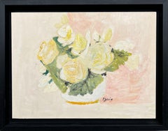 Retro Small bouquet of buttercups, oil painting by Françoise Juvin