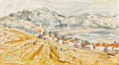 Small Provencal landscape, oil painting by Françoise Juvin