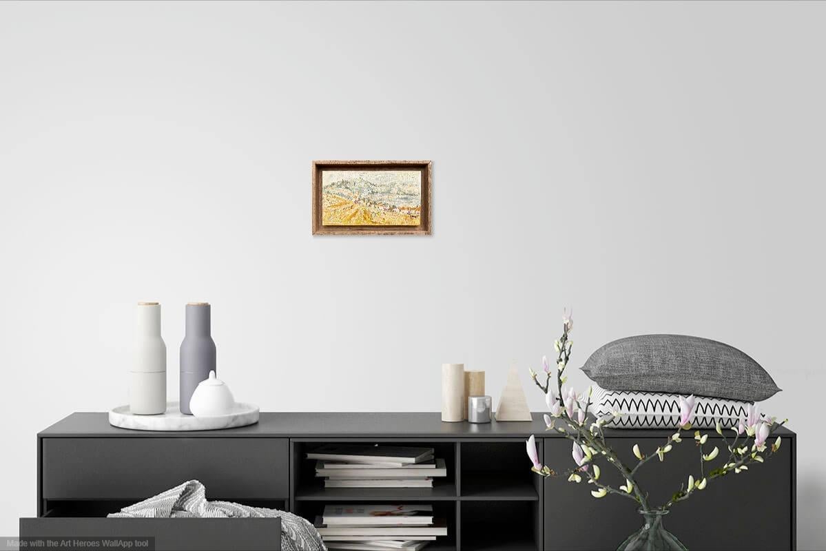 Kleine provenzalische Landschaft, Ölgemälde von Françoise Juvin im Angebot 7