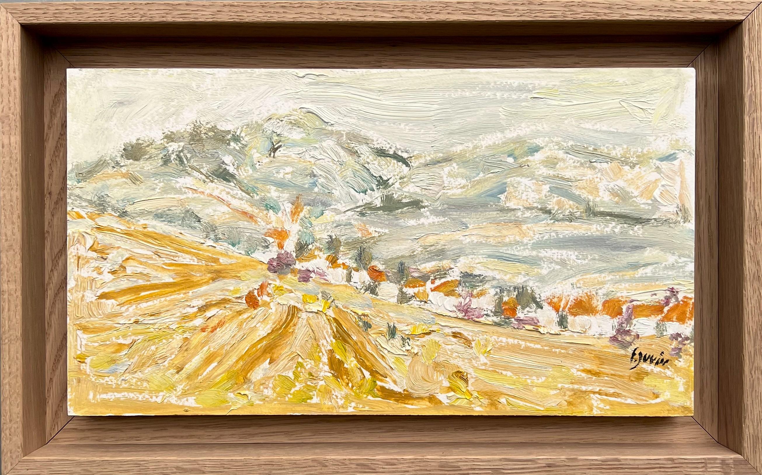 Petit paysage provençal, peinture à l'huile de Françoise Juvin