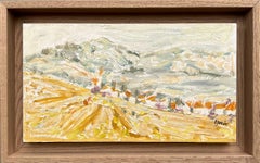 Retro Small Provencal landscape, oil painting by Françoise Juvin