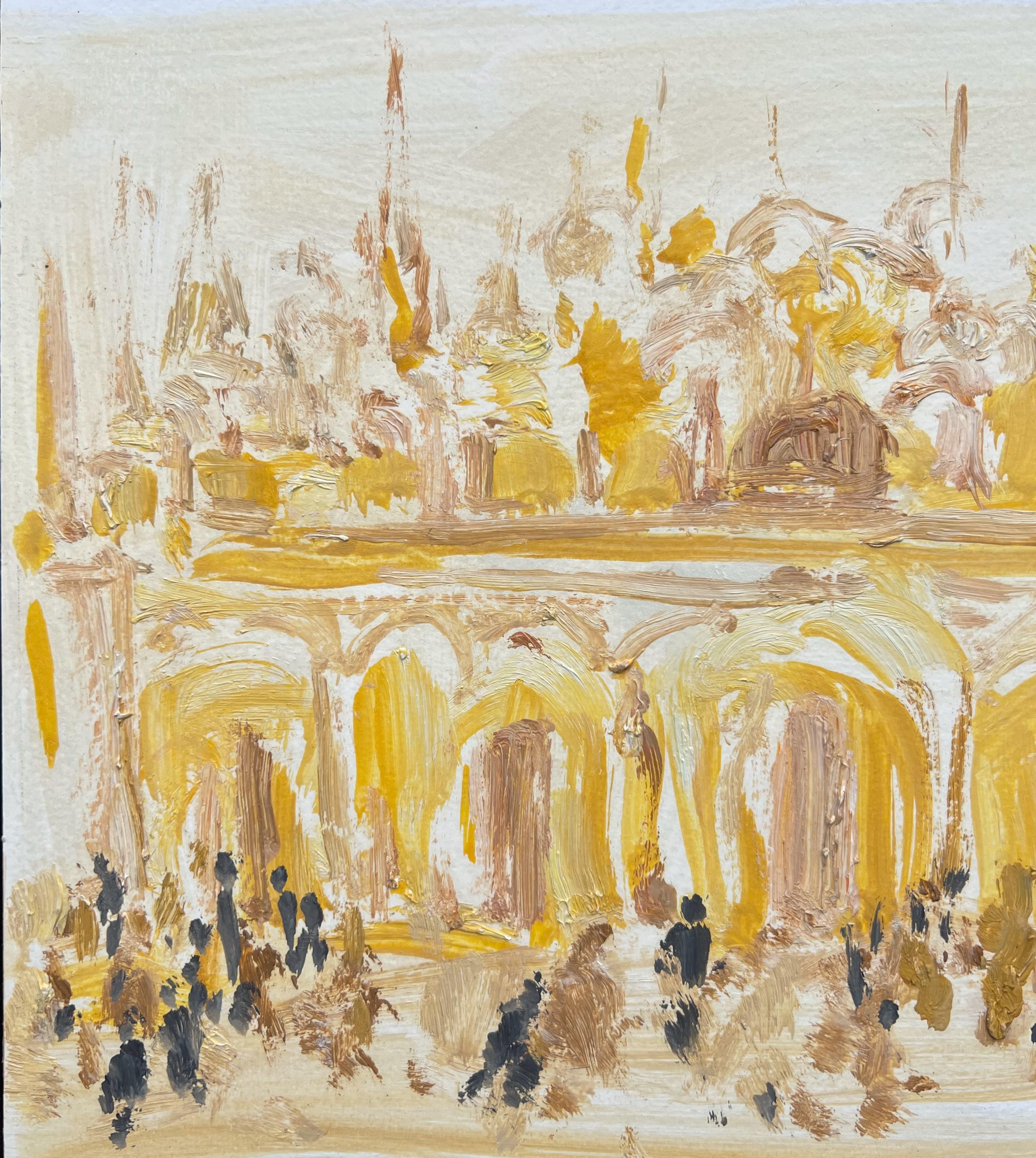 Venise, place Saint-Marc, peinture à l'huile de Françoise Juvin en vente 7