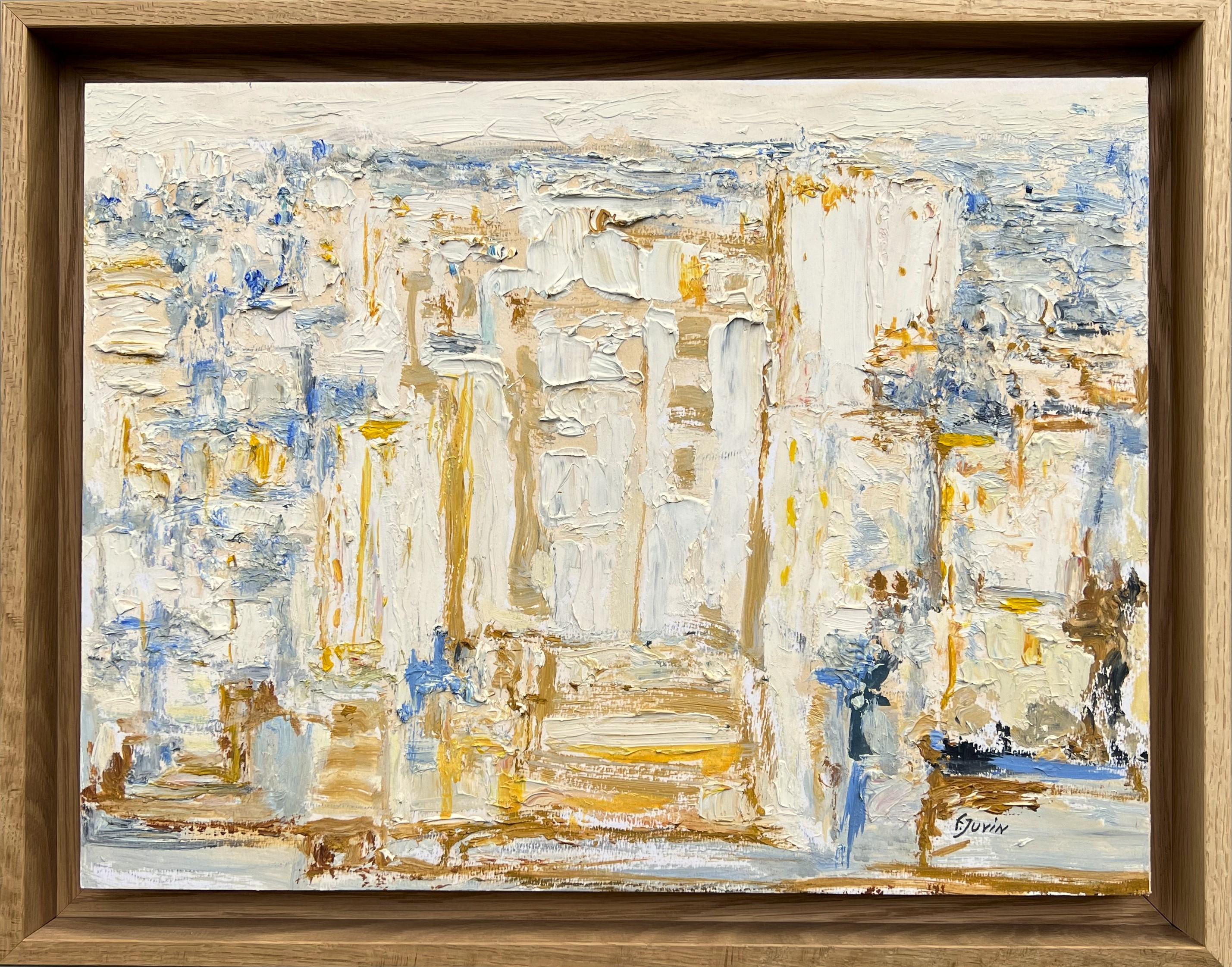 Françoise Juvin - View of Paris with buildings
Reference number FJ74
Framed with a natural oak floated frame.
32,5 x 41 cm frame included (28x 37 cm without frame)
This work is painted with oil on a paper that is mounted on a board and placed in a