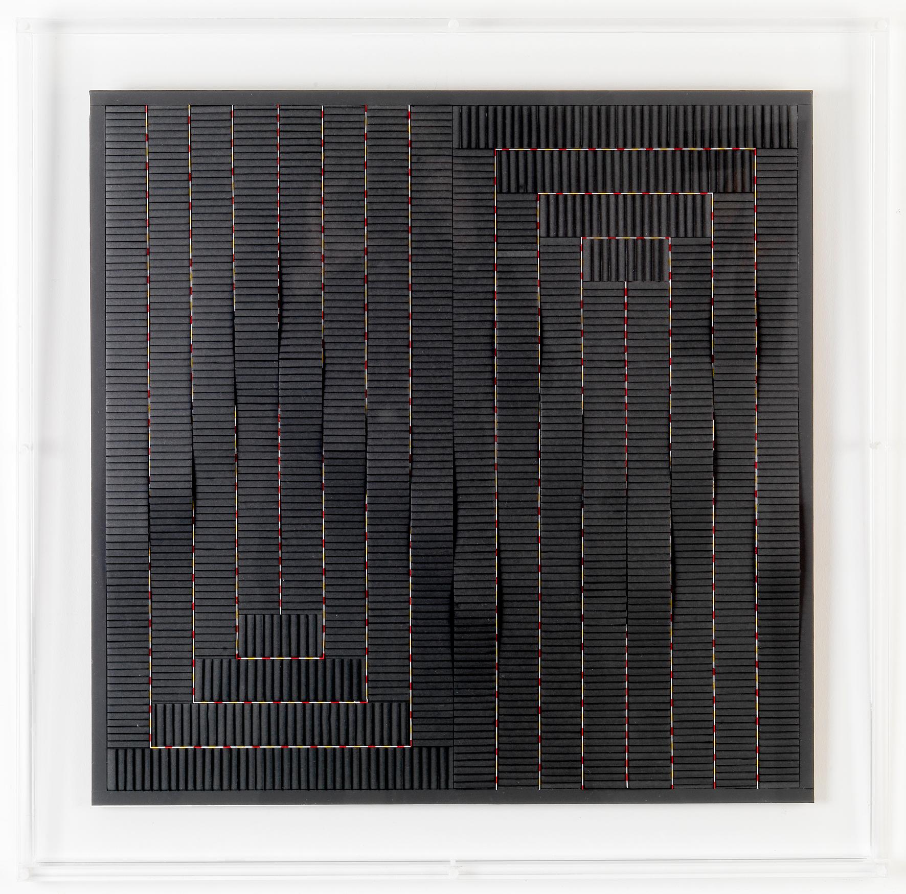 Carré noir ondulé Françoise Luciani en venta 1