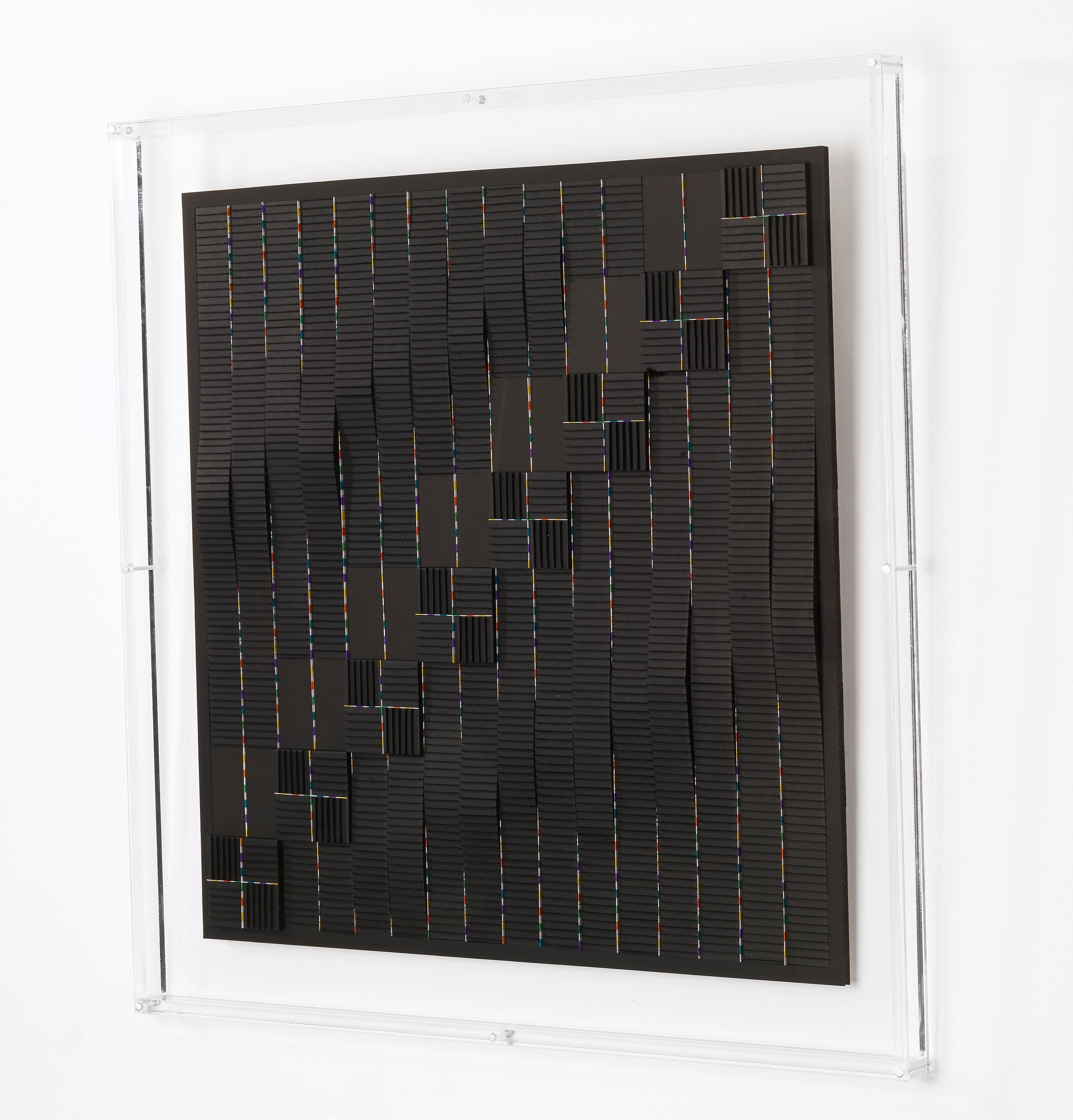 Carré noir ondulé Françoise Luciani For Sale 2