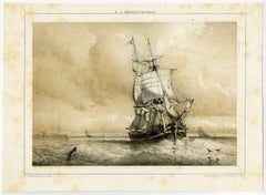 F.A. Breuhaus de Groot - Ship at sea.