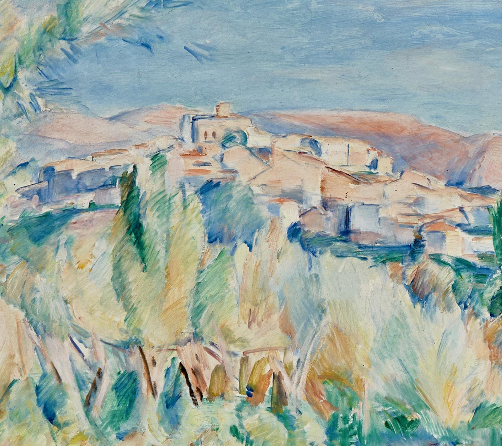 French Riviera Landscape, Cagnes, Haut-de-Cagnes. - Other Art Style Painting by Frans Berg