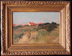 Antikes impressionistisches Landschaftsgemälde des belgischen Künstlers Frans Binje, Ölgemälde