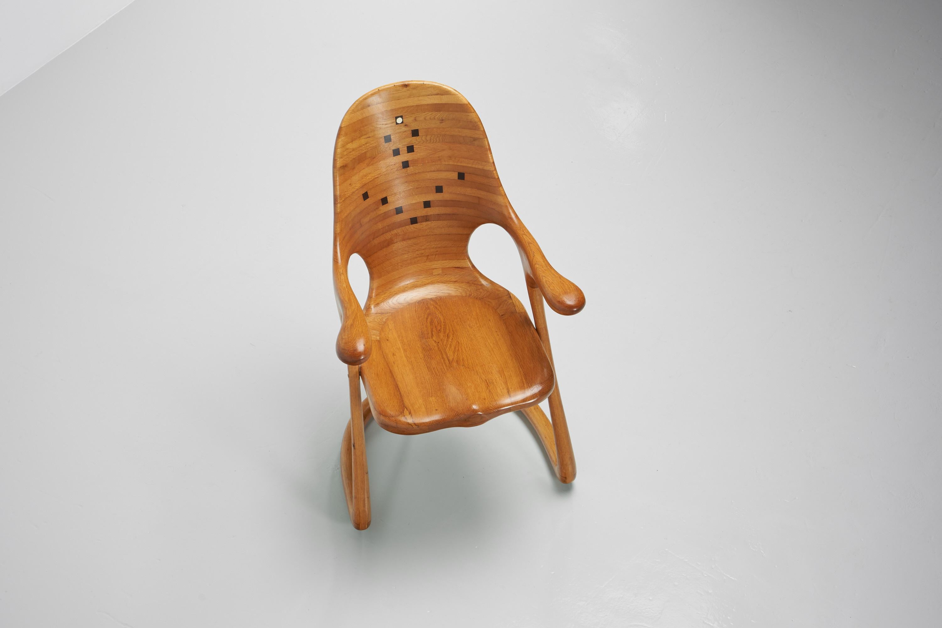 Frans Bolscher Sculptural Arm Chair, The Netherlands, 1970 For Sale 6