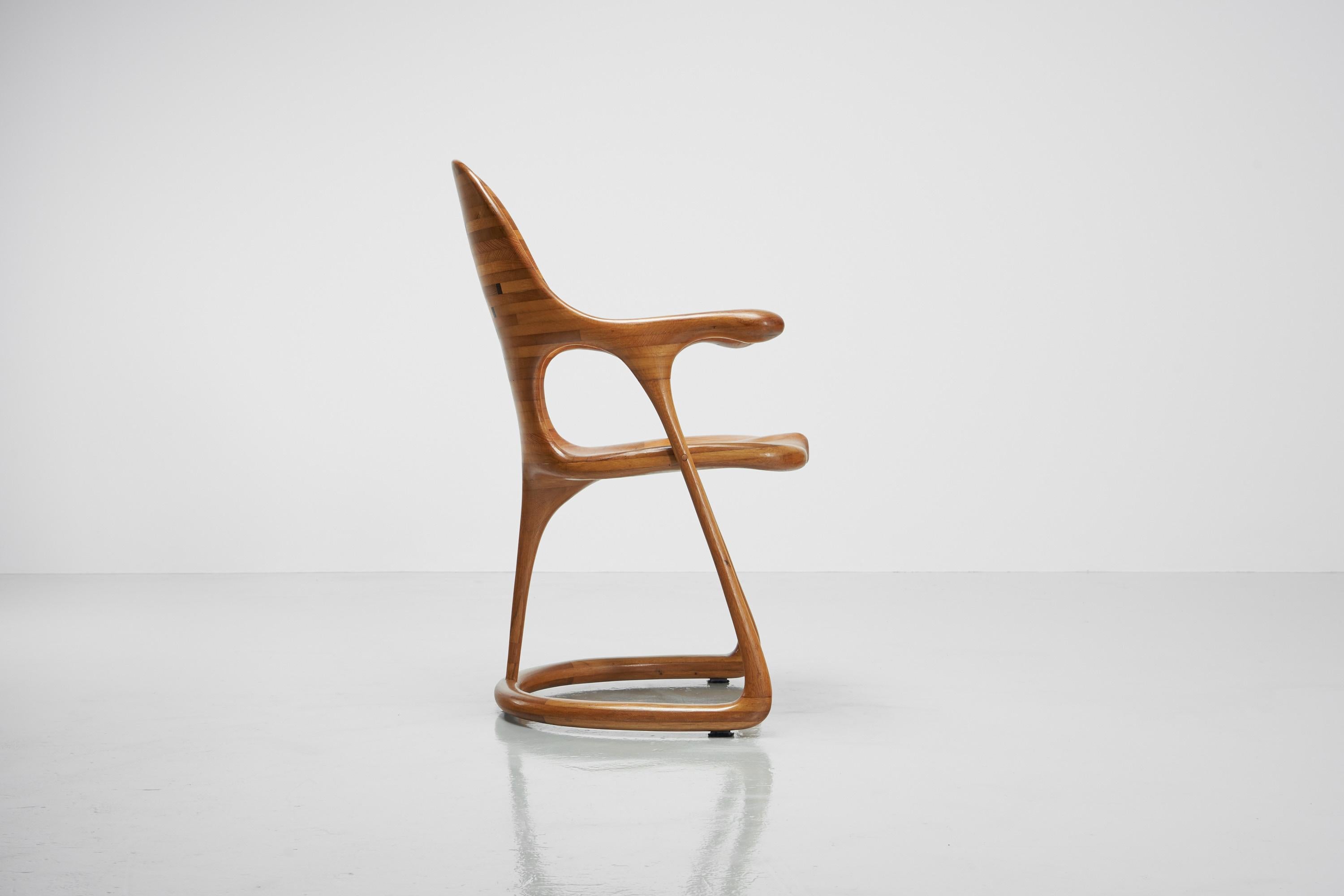 Frans Bolscher Sculptural Arm Chair, The Netherlands, 1970 For Sale 7