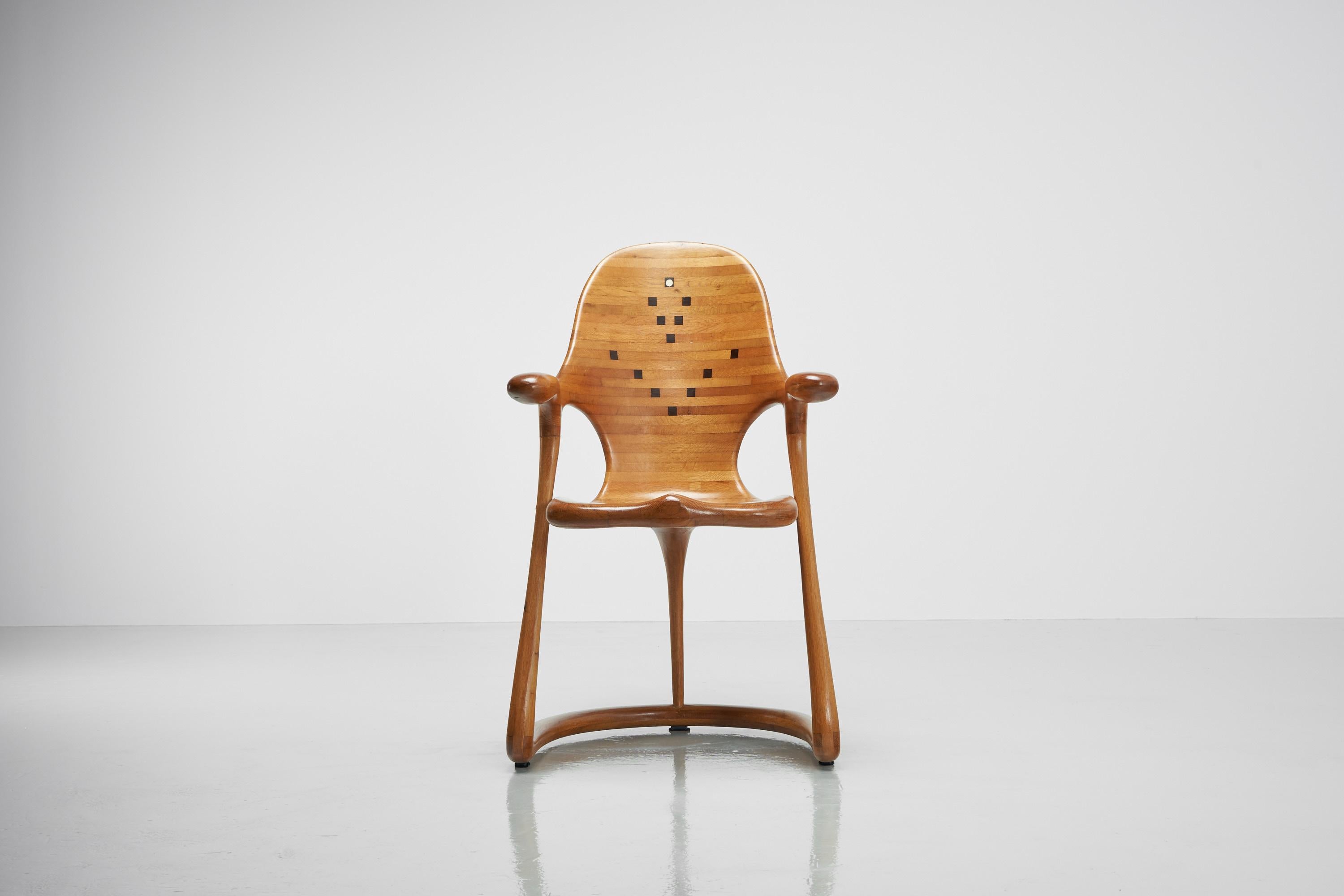 Dutch Frans Bolscher Sculptural Arm Chair, The Netherlands, 1970 For Sale