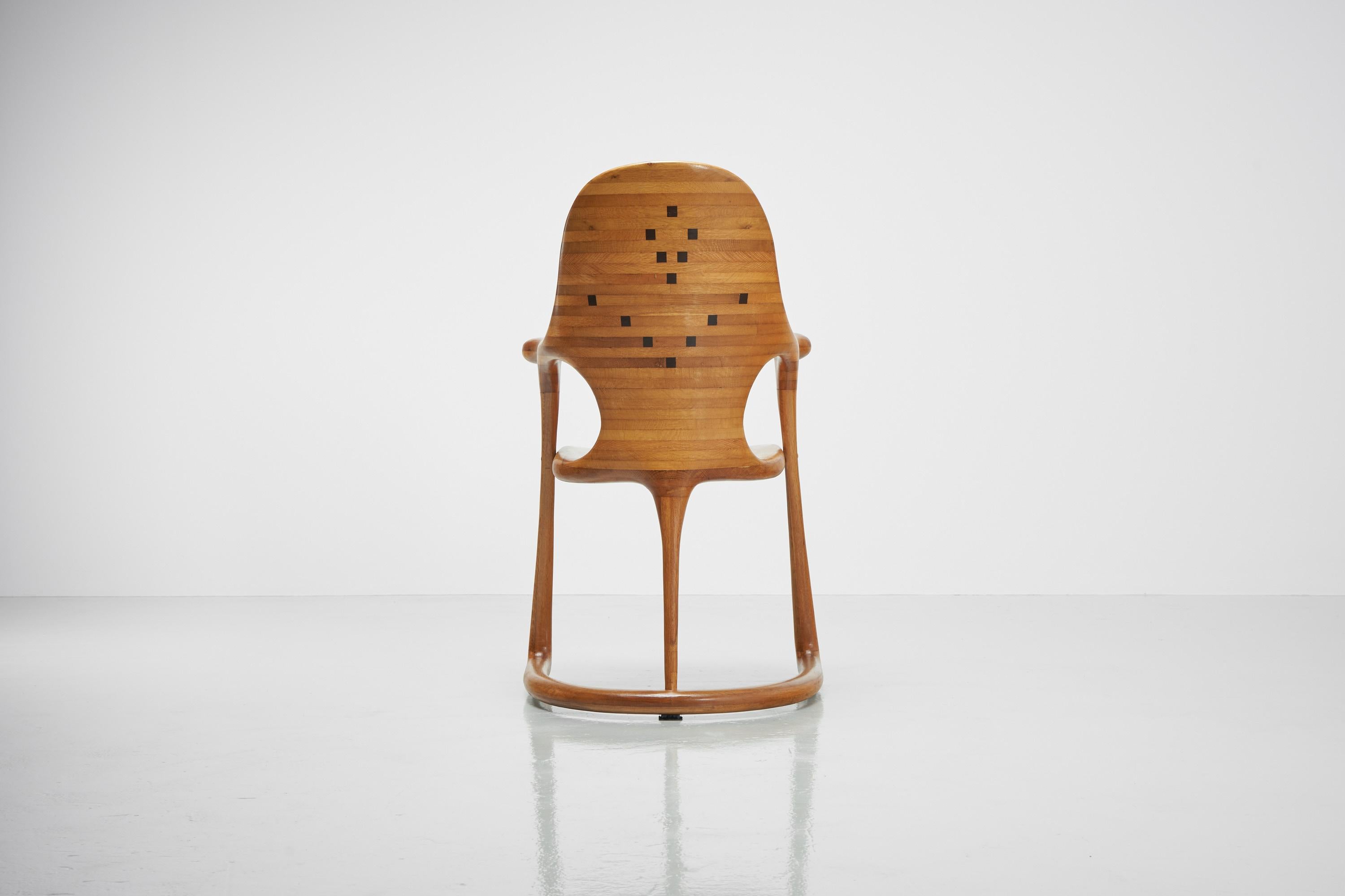 Dutch Frans Bolscher Sculptural Arm Chair, The Netherlands, 1970 For Sale