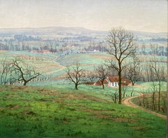 'Flemish Countryside' by Frans Coppens (1895 – 1974) Luminist Painter