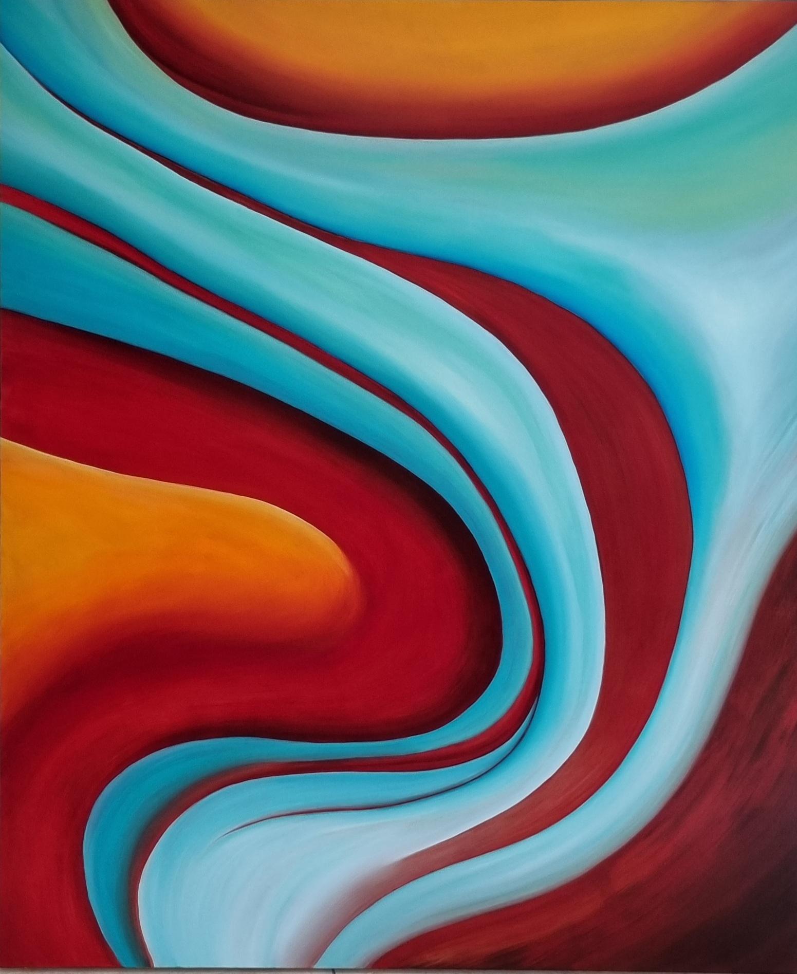 Flow - Painting by Frans de Bruyn