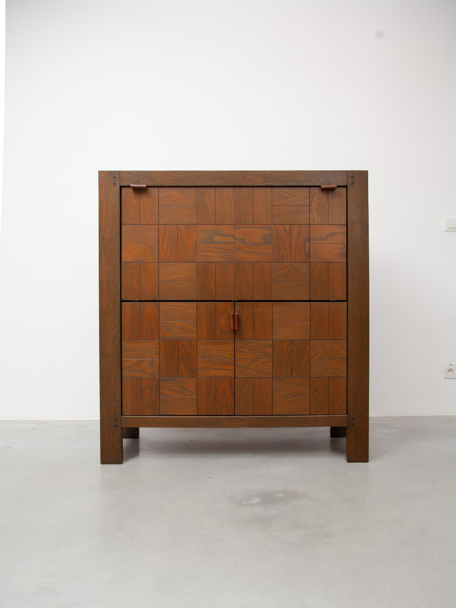 Mid-Century Modern Frans Defour, Belgique, buffet haut de bar des années 1970 en vente
