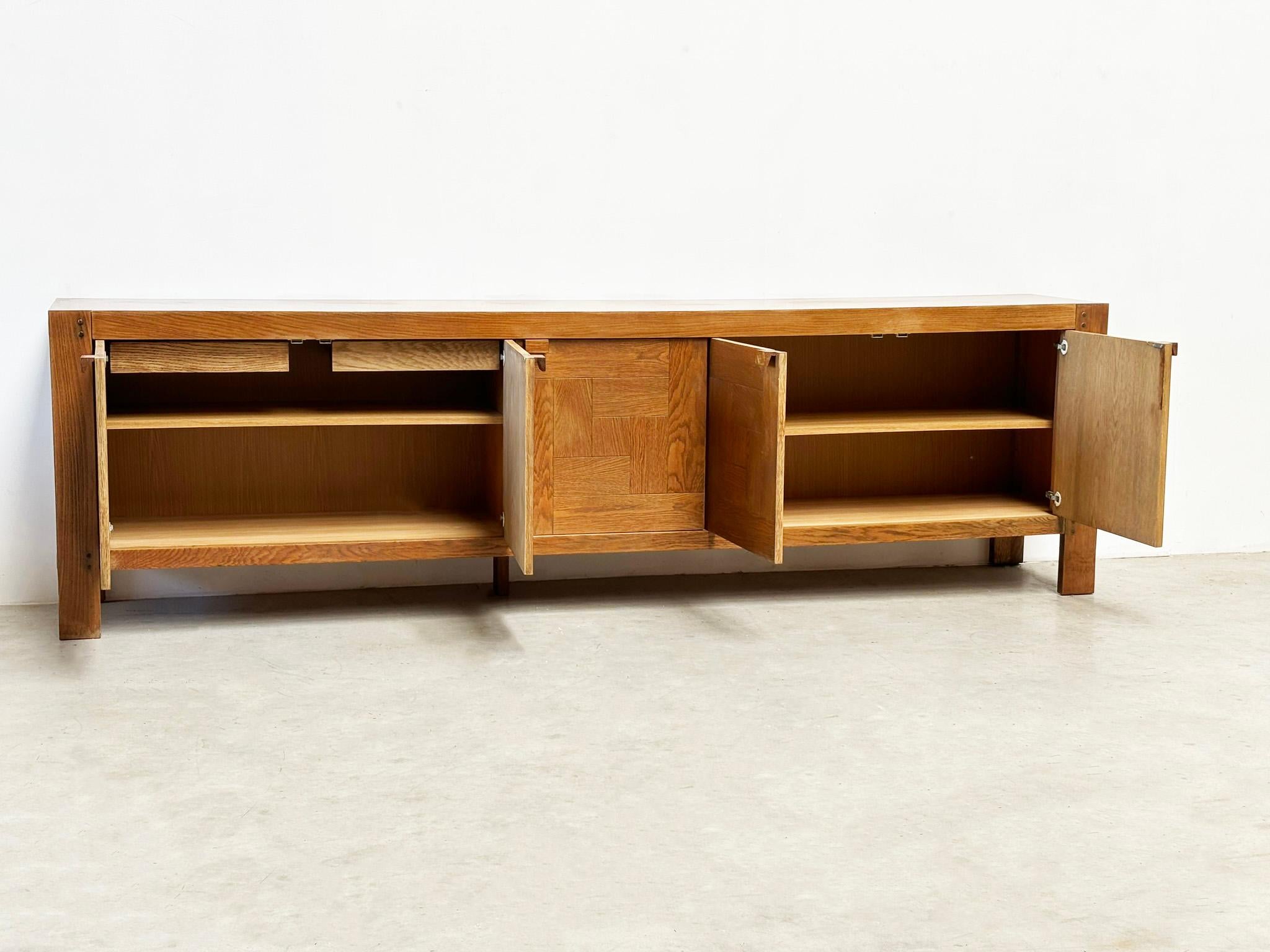 Frans Defour graphical oak sideboard 4