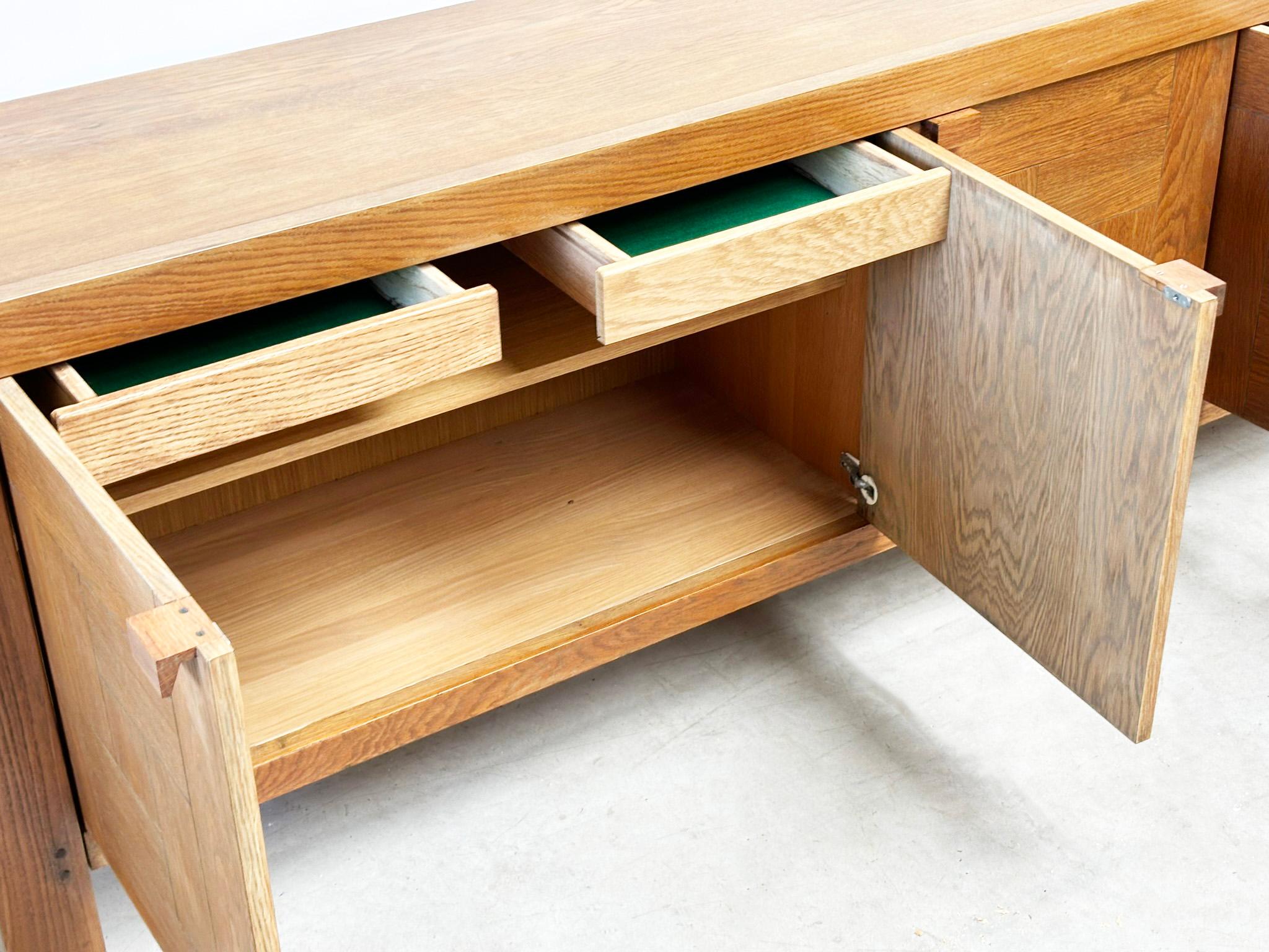 Frans Defour graphical oak sideboard 5