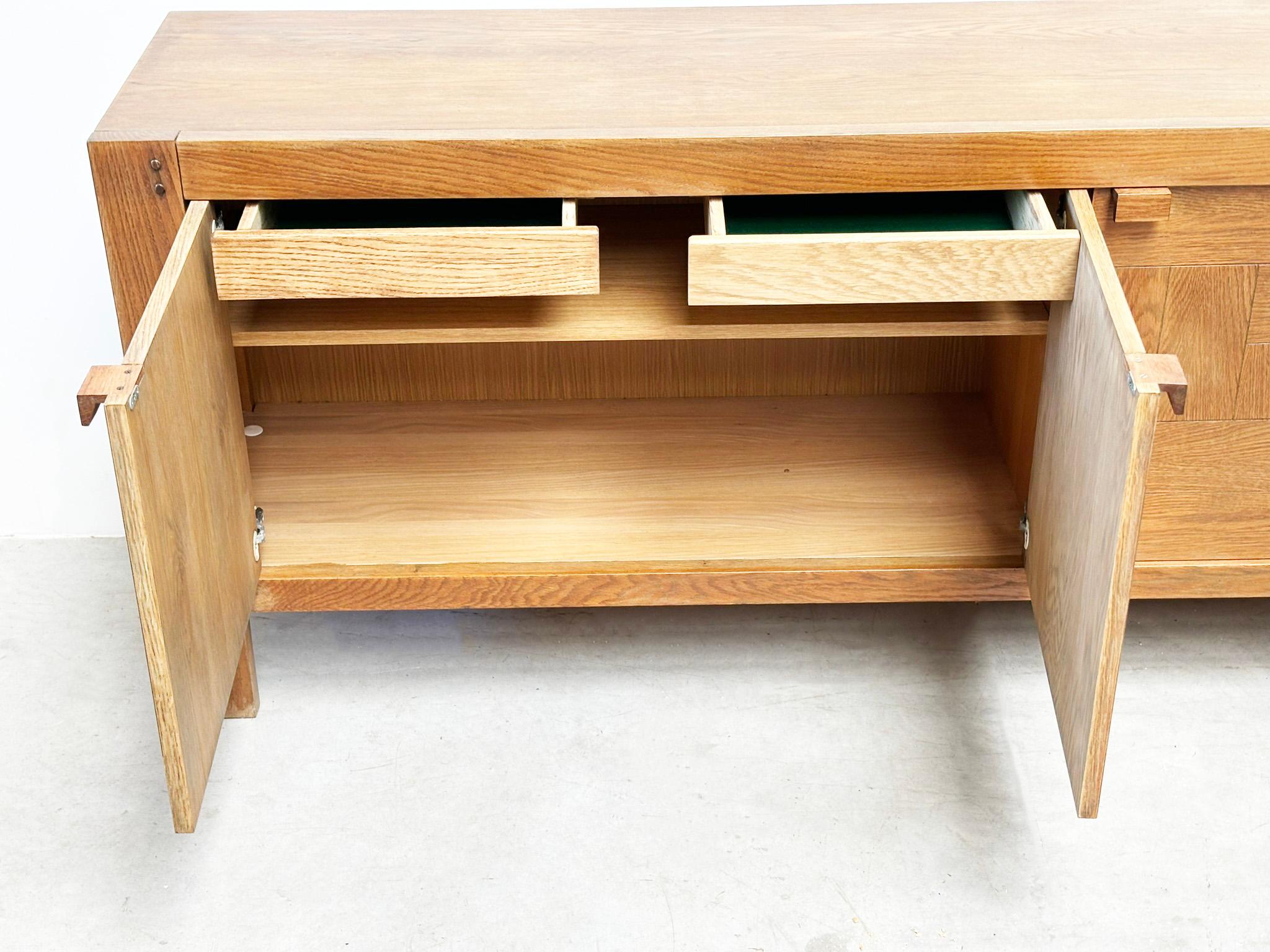 Frans Defour graphical oak sideboard 6