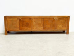 Frans Defour graphical oak sideboard