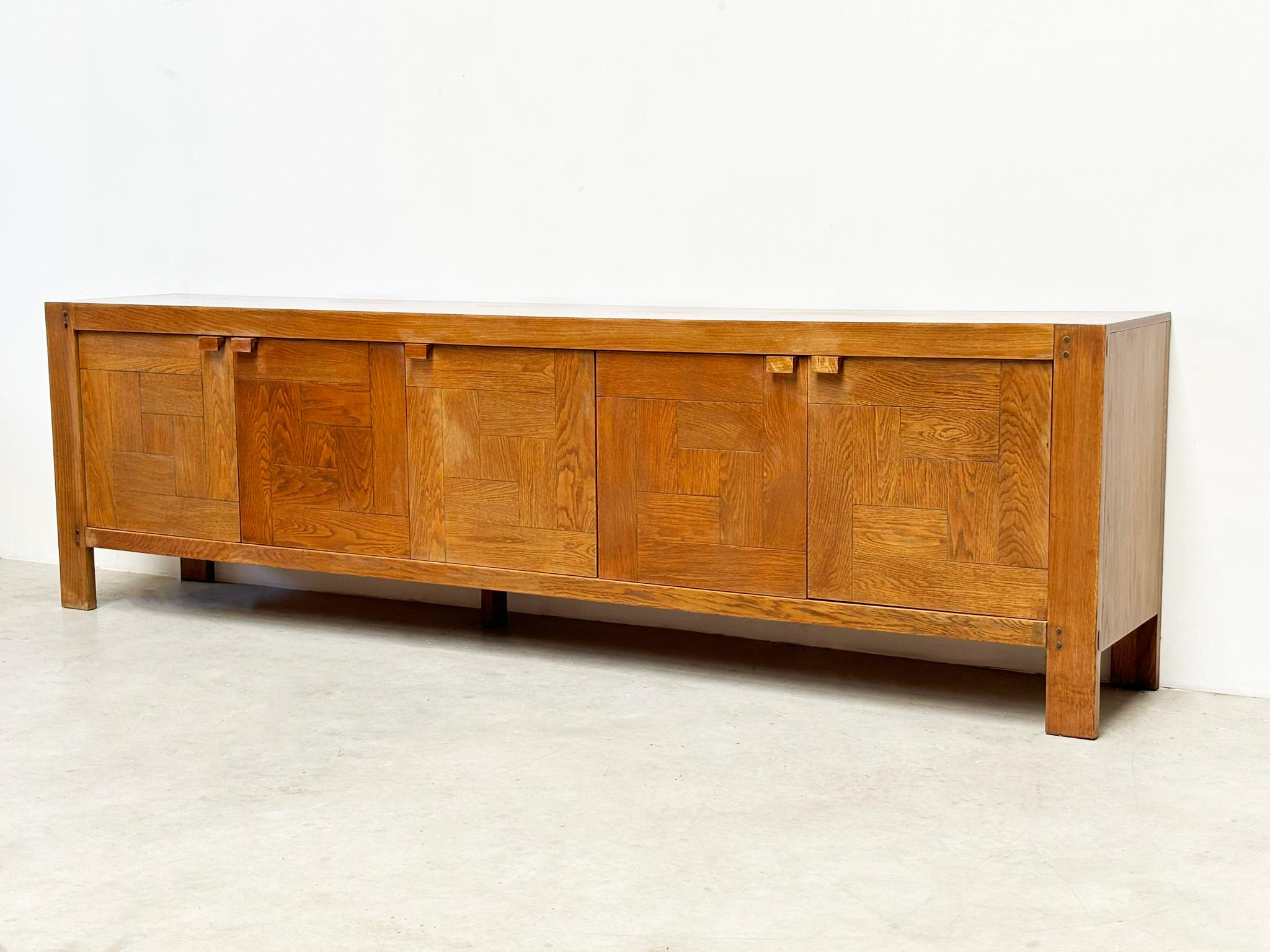 Frans Defour graphical oak sideboard 2
