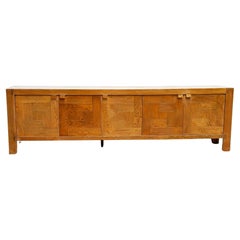 Retro Frans Defour graphical oak sideboard