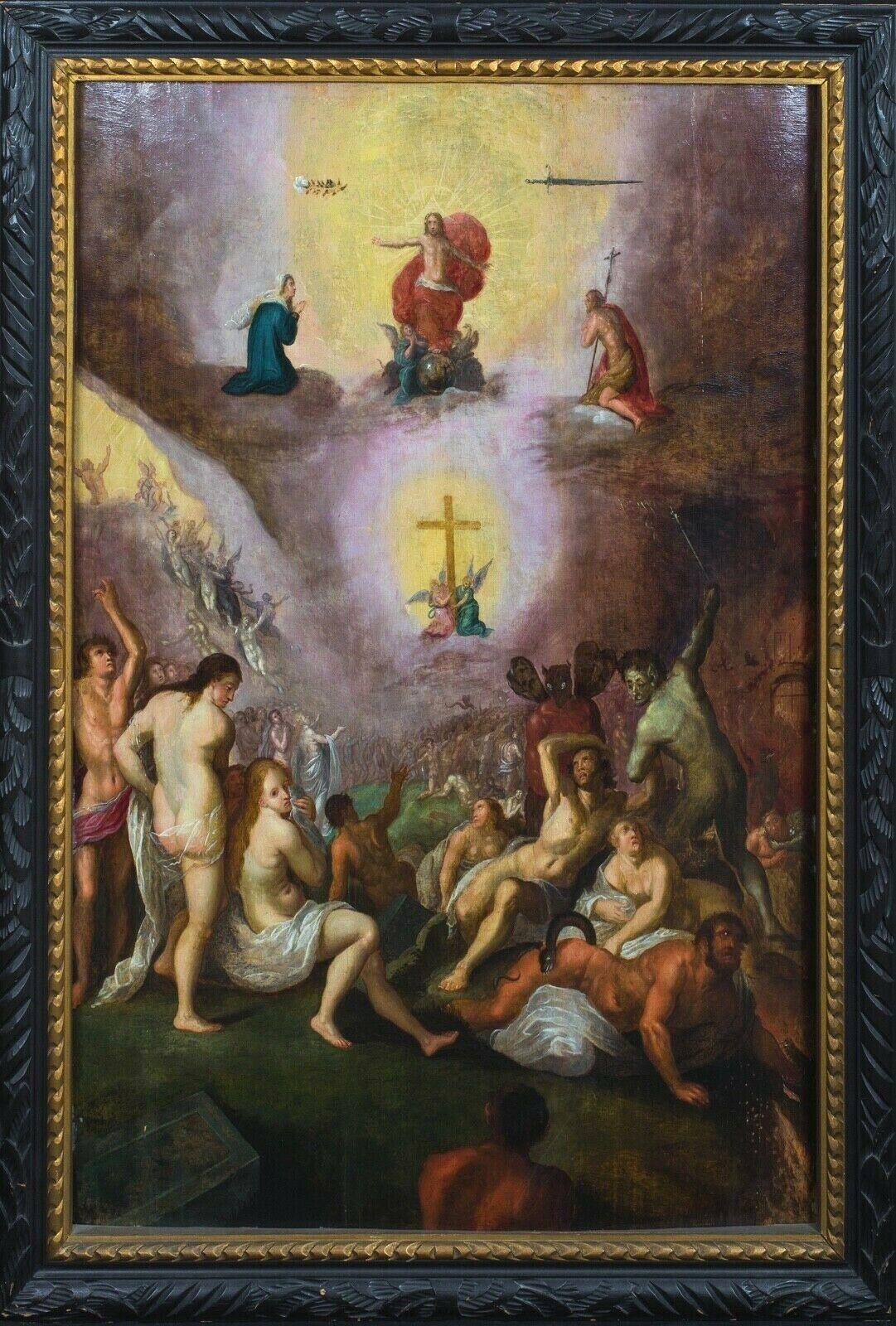 Frans Francken I Figurative Painting - The Last Judgement, 17th Century Studio of Frans Francken (1581-1642)