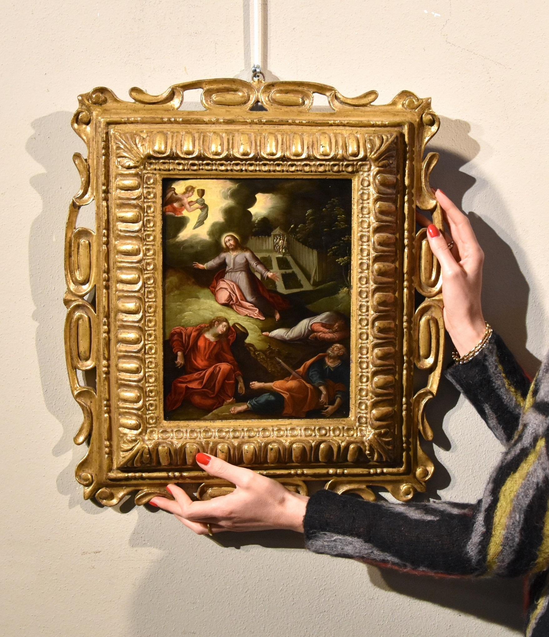 Christus im Garten der Oliven (oder Gebet im Garten Gethsemane)
zuzuschreiben Frans Francken II (Antwerpen 1581 - 1642)

Ende 16. - Anfang 17. Jahrhundert
Öl auf Kupfer
cm. 30 x 23, gerahmt 54 x 46

Das wertvolle Gemälde, das Christus im Garten von