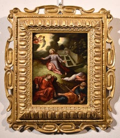 Antique Jesus Frans Francken II Paint oil on copper Old master 17th Century Flemish Art