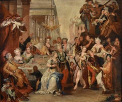 Banquet Belshazzar Francken II Paint 17th Century Oil on canvas Old master