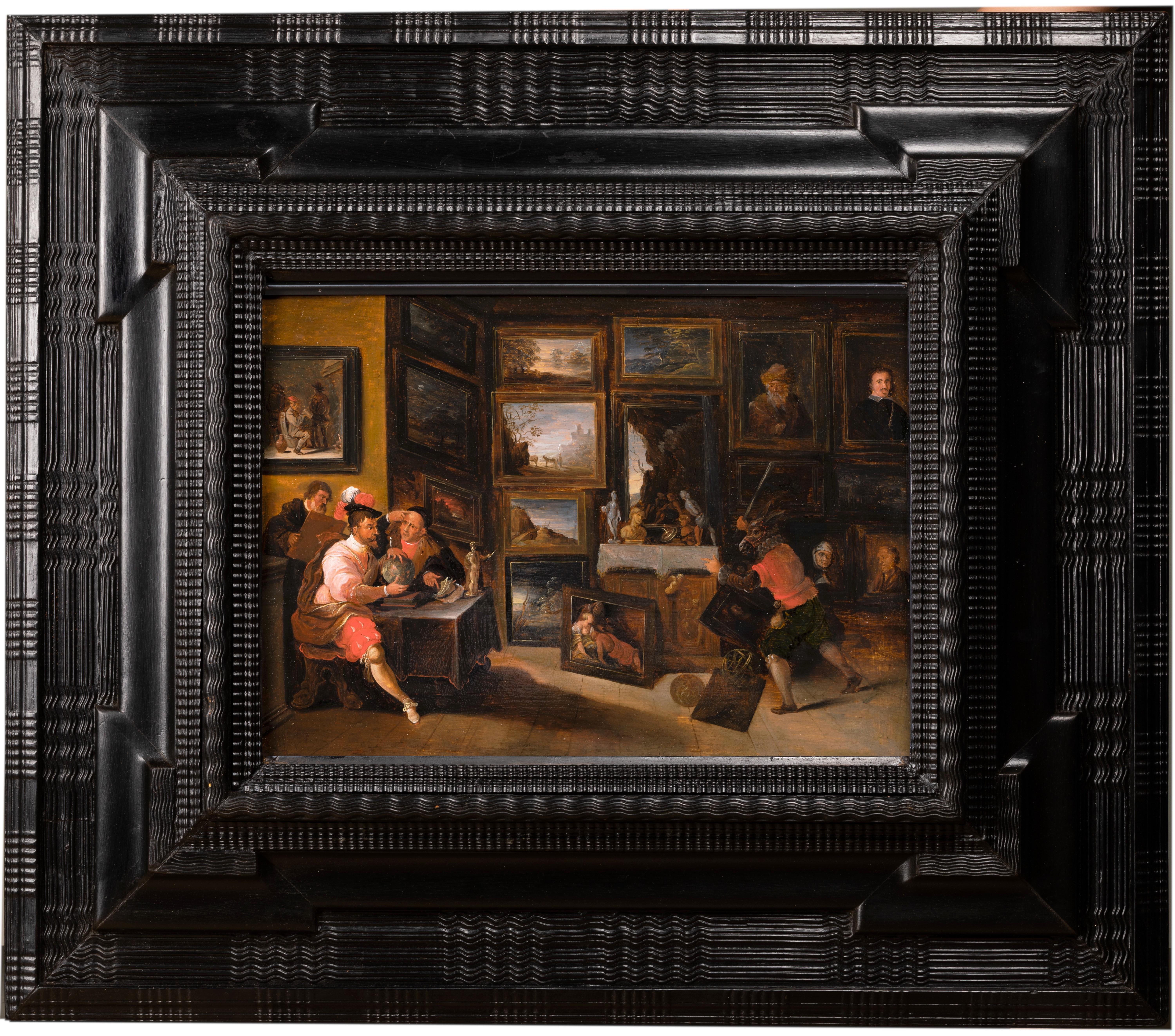 Frans Francken II Interior Painting - 17th c. Flemish school - Collector's cabinet - Workshop of F. Francken II