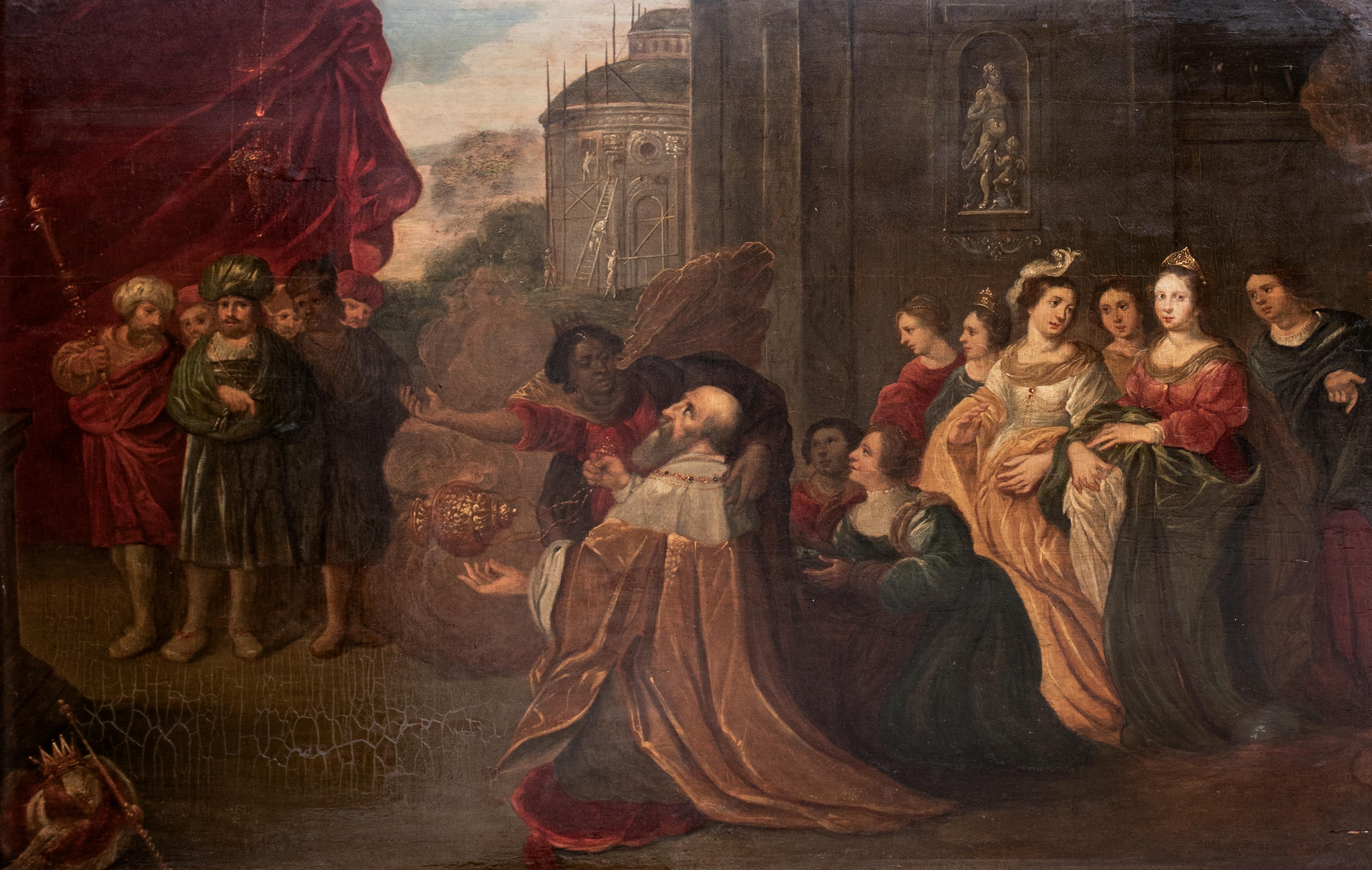 King Solomon Worshipping The Idols, 17th Century

FRANS FRANCKEN II (1581-1642) - signed sales to $6,000,000

Large 17th Century biblical account of King Solomon worshipping the Idols, oil on panel Frans Francken. Excellent quality and condition Old