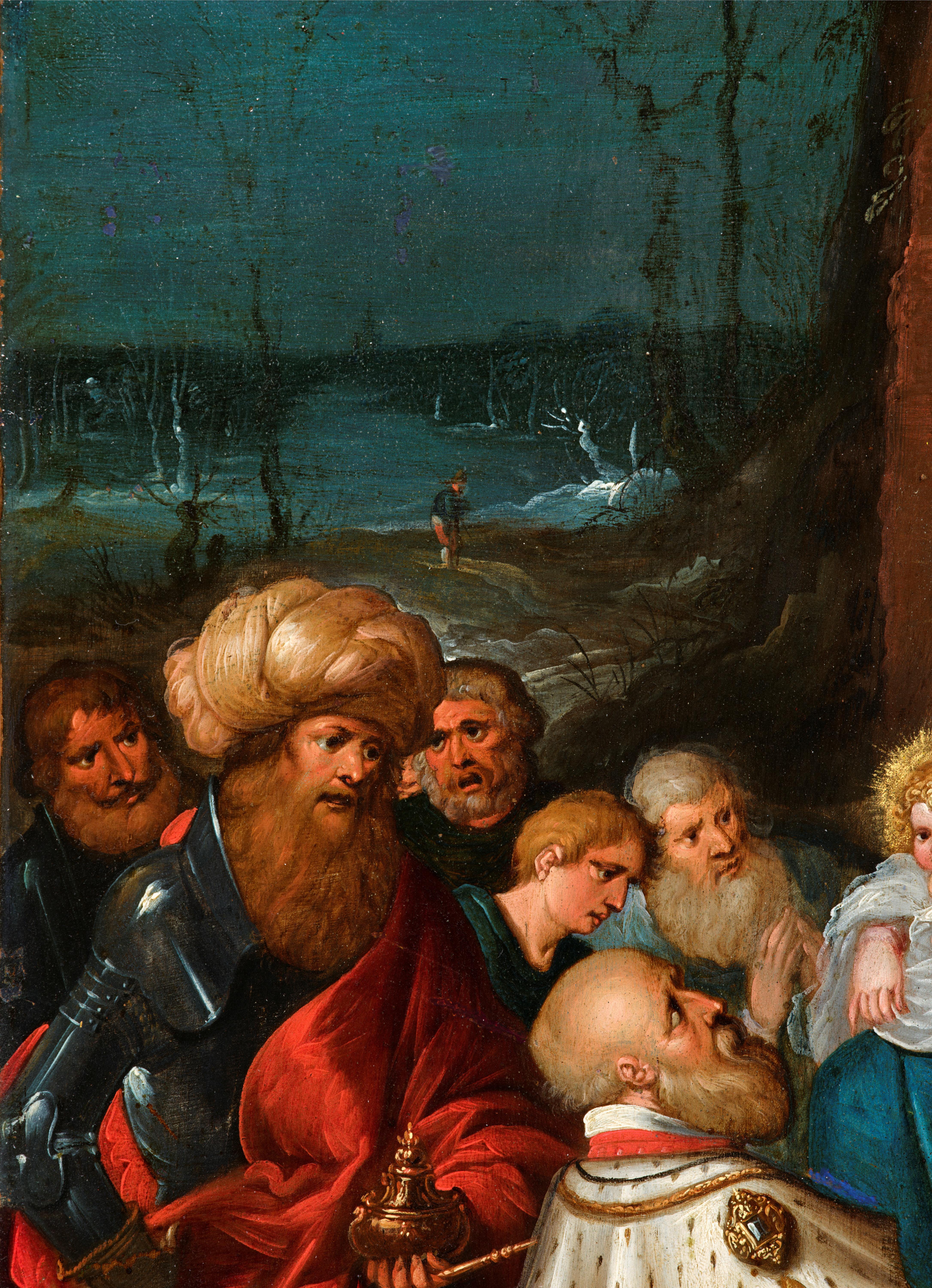 L'Adorazione dei Magi, un dipinto giovanile di Frans Francken II (1581 - 1682) in vendita 11