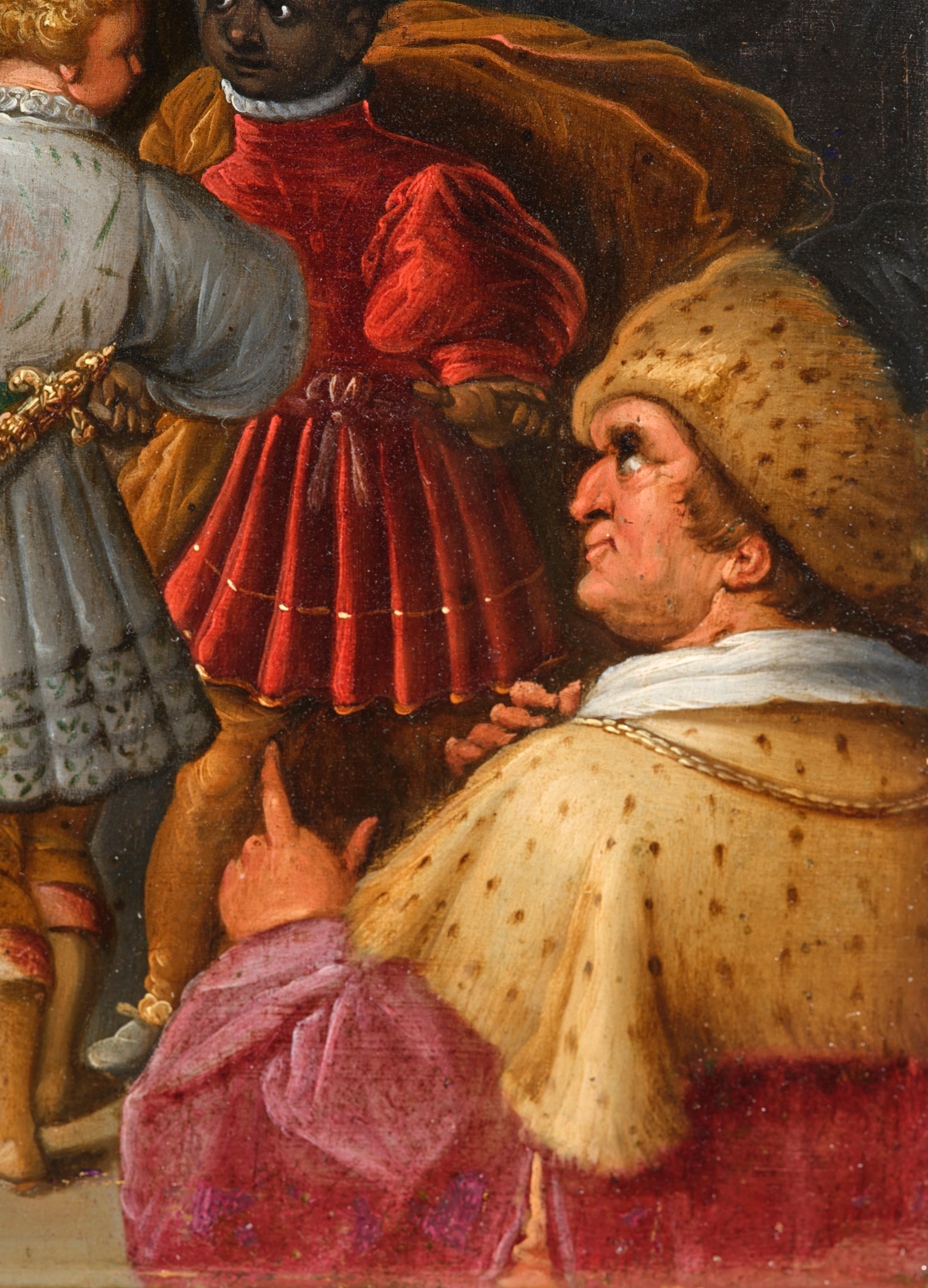 L'Adorazione dei Magi, un dipinto giovanile di Frans Francken II (1581 - 1682) in vendita 7