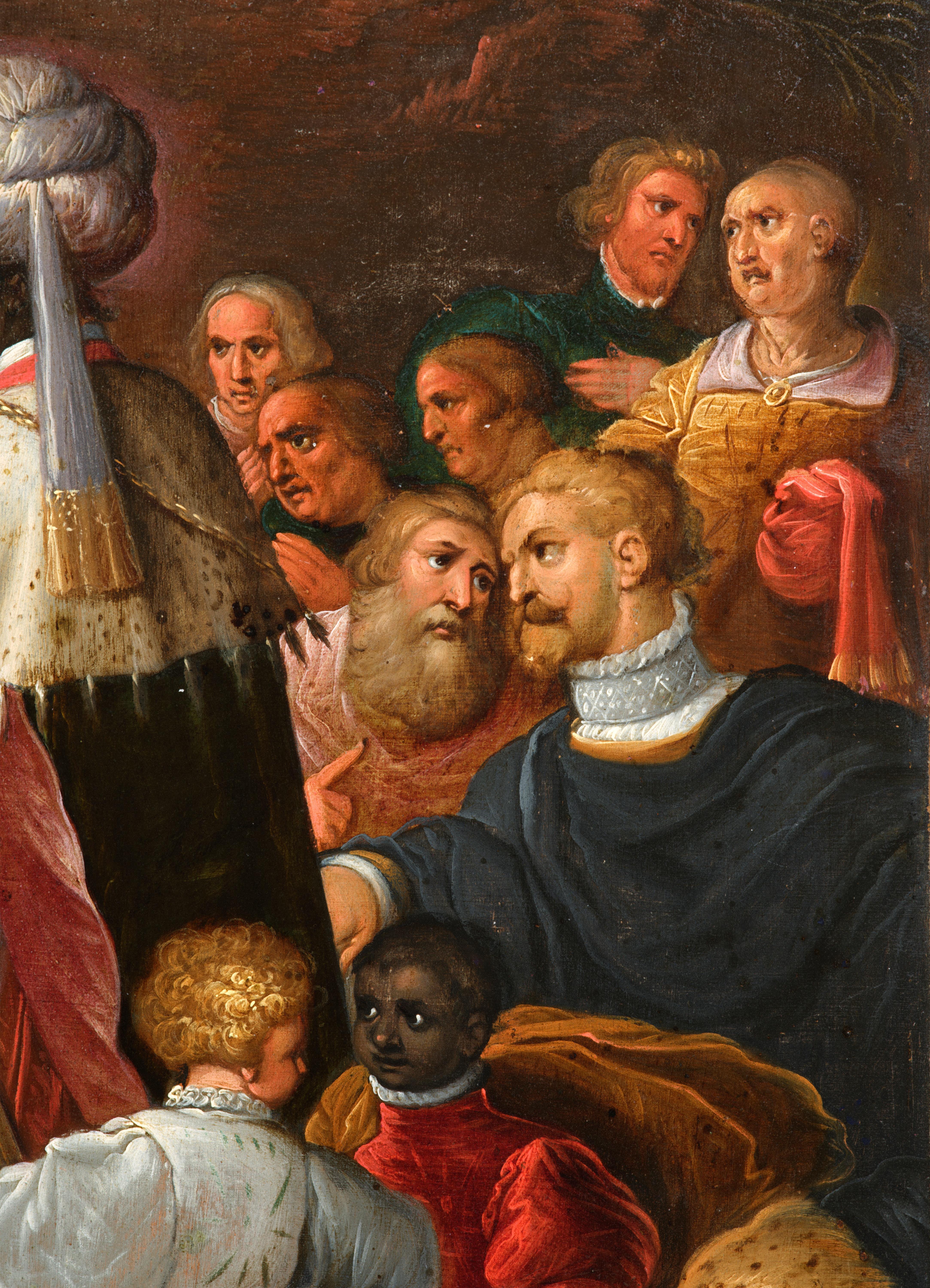 L'Adorazione dei Magi, un dipinto giovanile di Frans Francken II (1581 - 1682) in vendita 8
