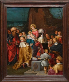 La Adoración de los Magos, pintura temprana de Frans Francken II (1581 - 1682)