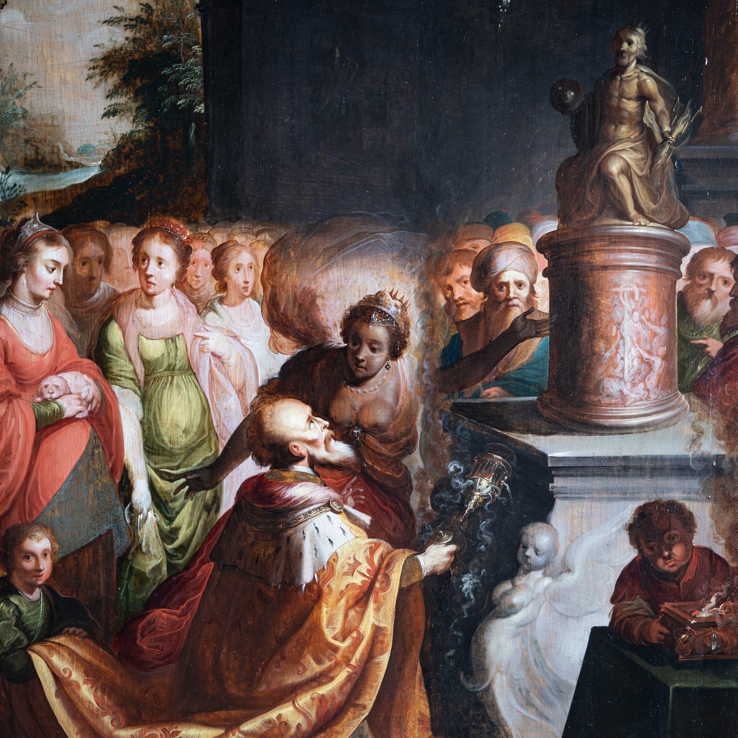 The Idolatry of Solomon after Frans Francken the Younger (Flemish, 1581–1642) For Sale 1