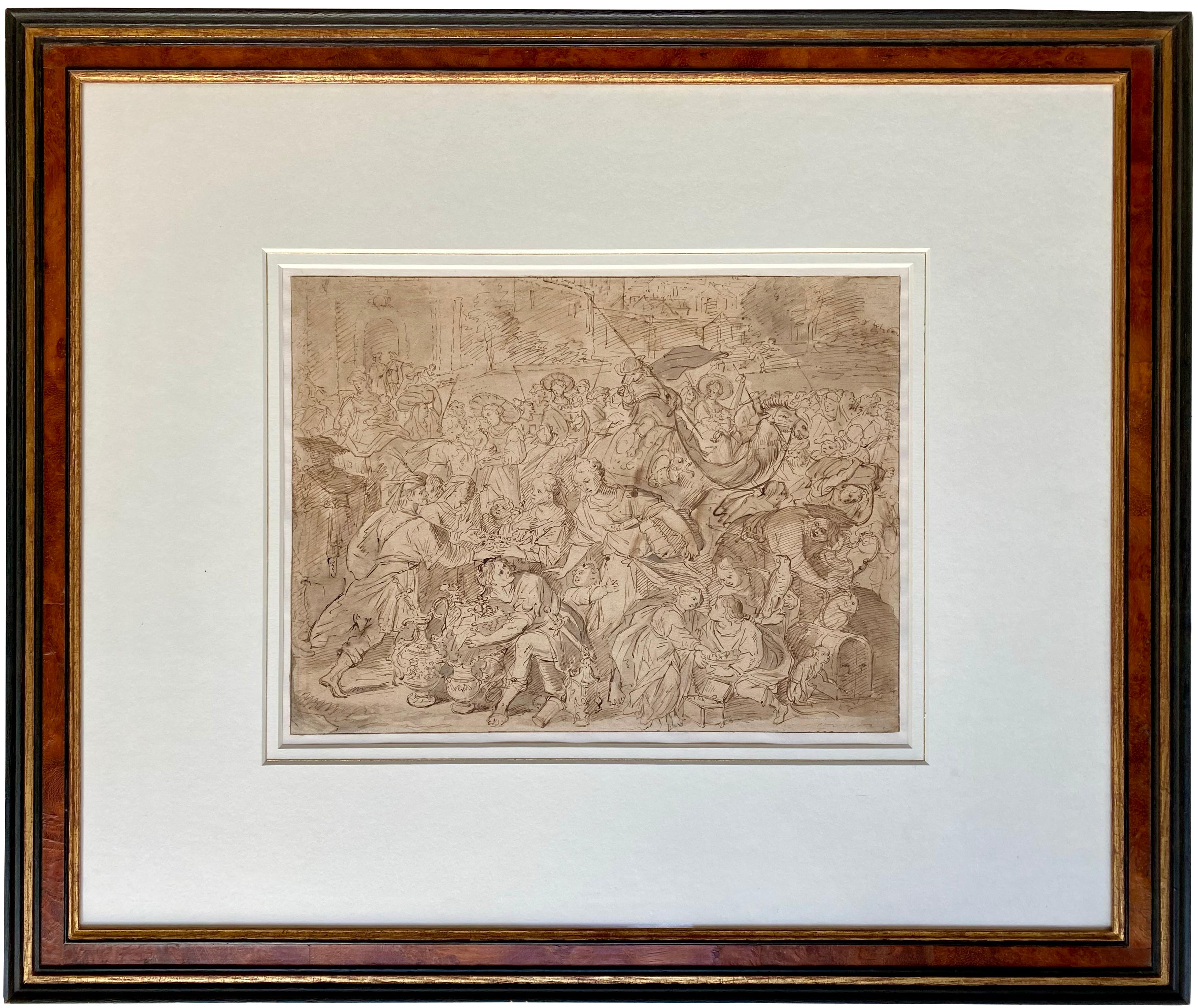 Interior Painting de Frans Francken the Younger - La salida de los israelitas de Egipto" de Frans Francken el Joven