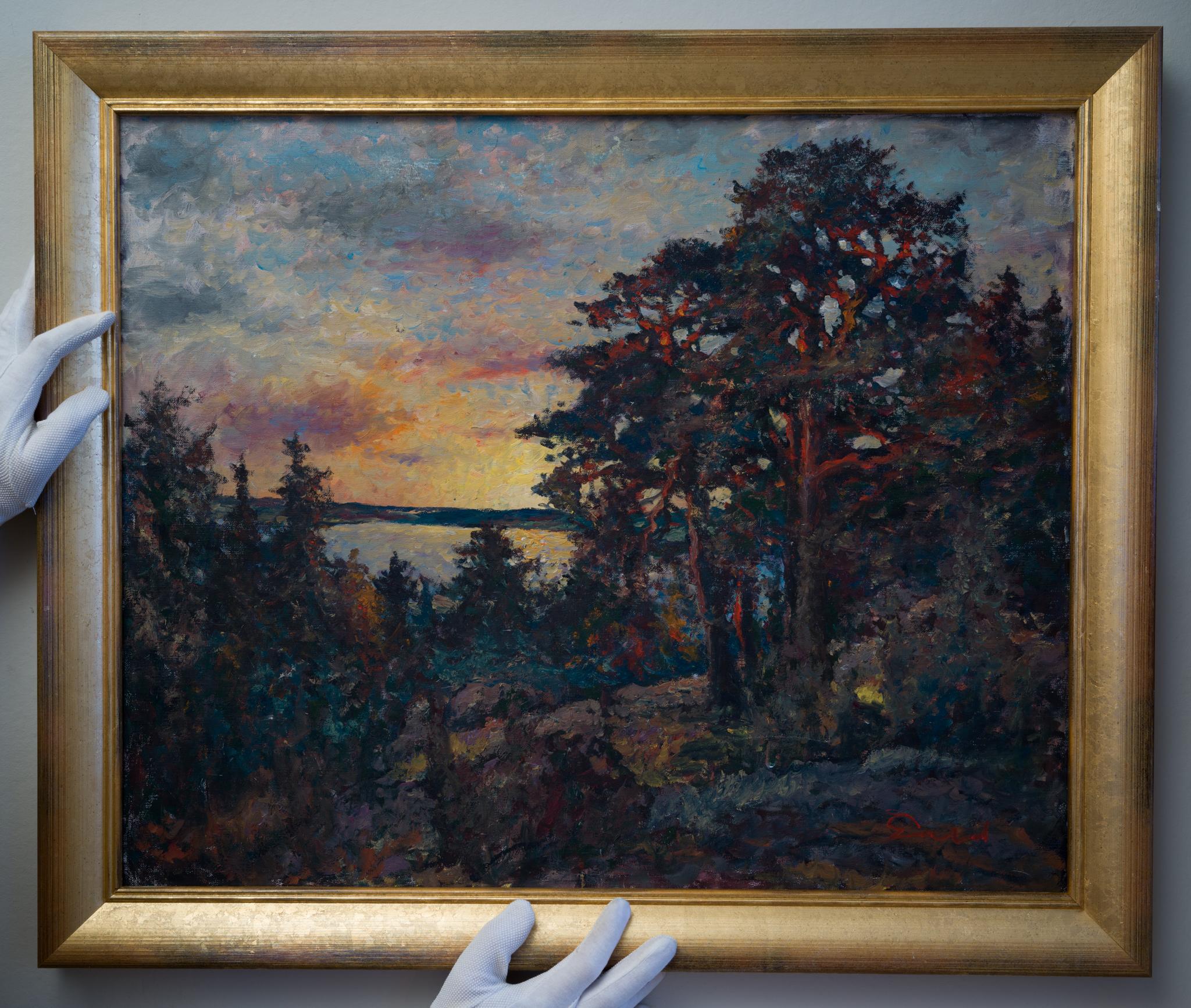 Scandinavian Ocean View by Frans Gard, Oil on Canvas, Signed 2