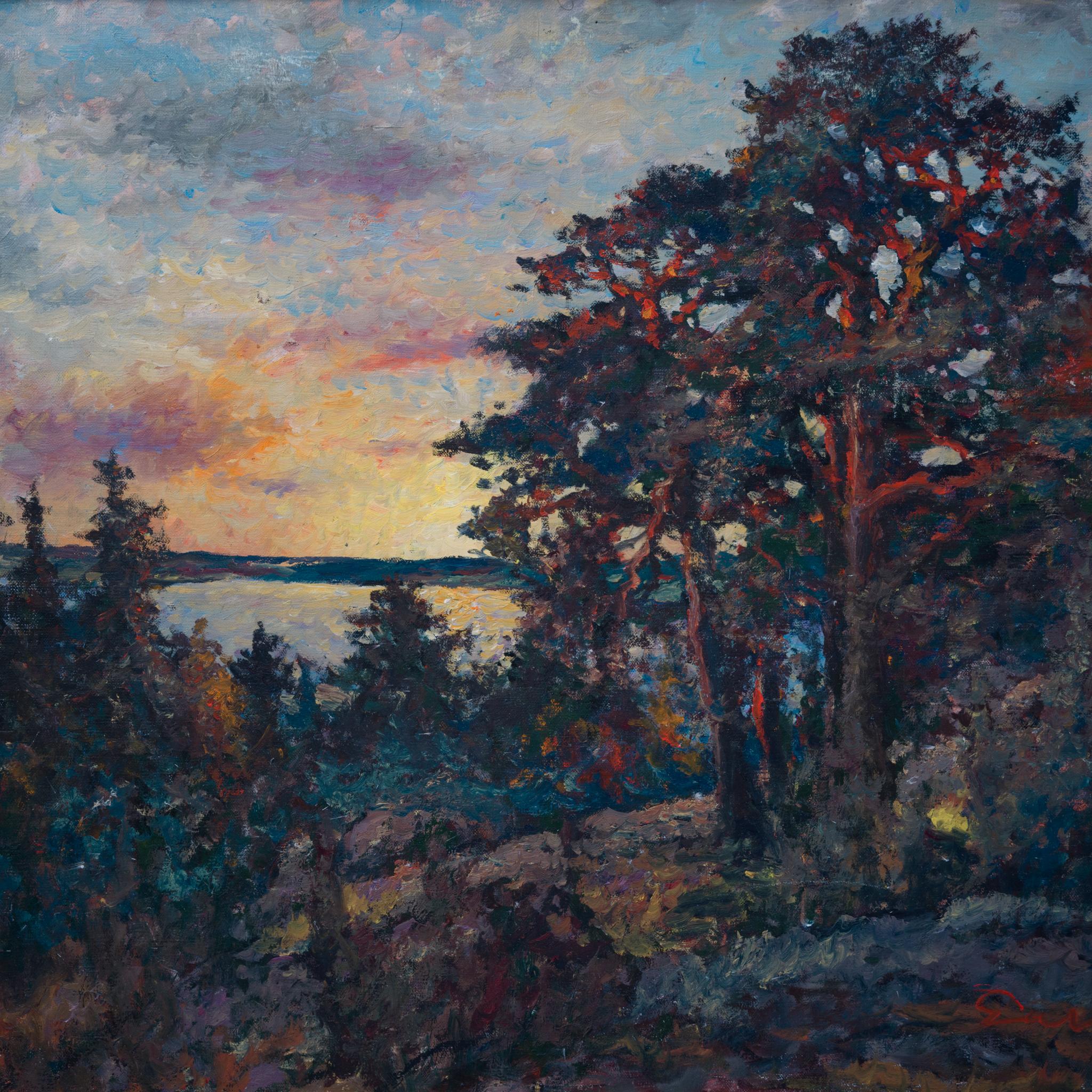Scandinavian Ocean View by Frans Gard, Oil on Canvas, Signed 3